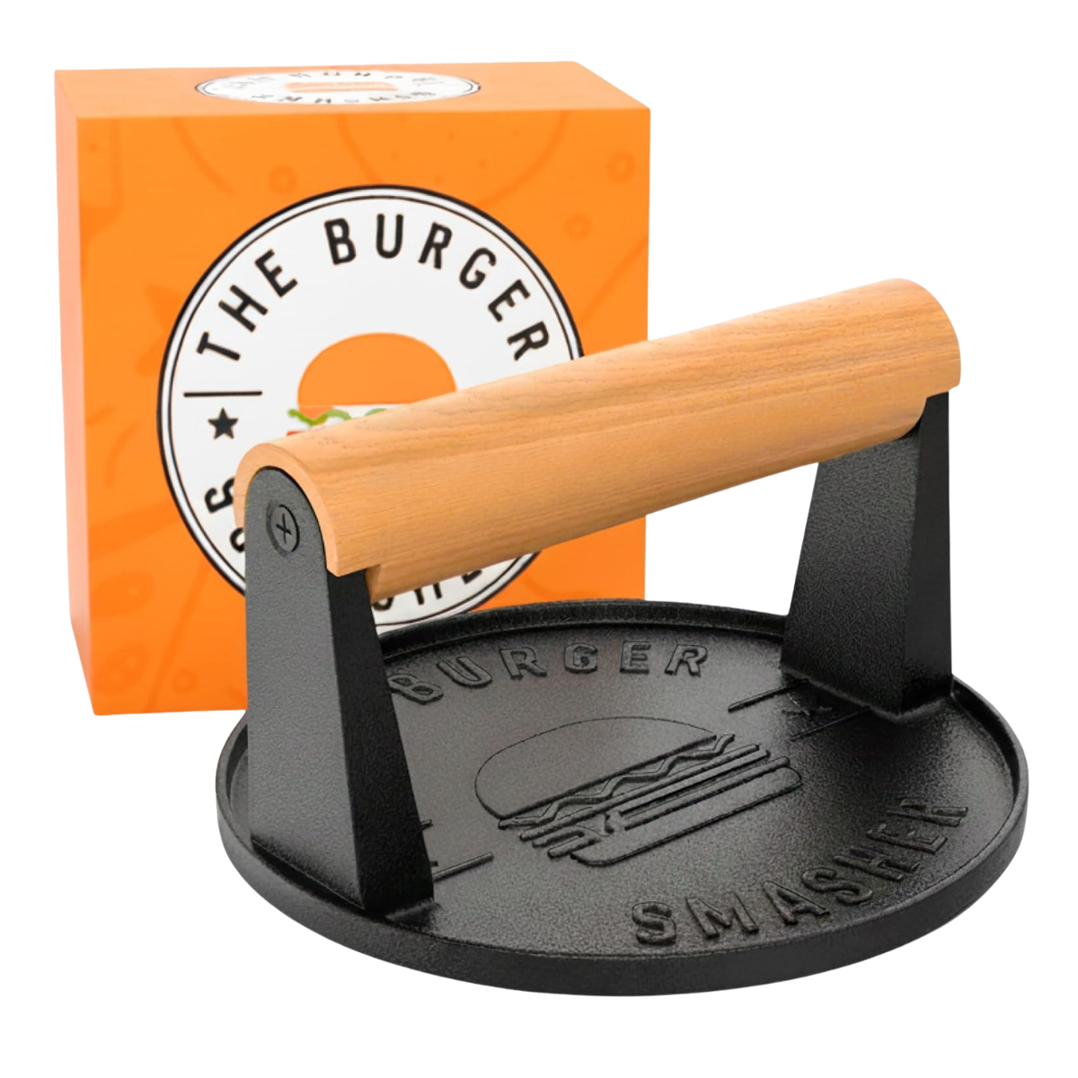cast iron burger press