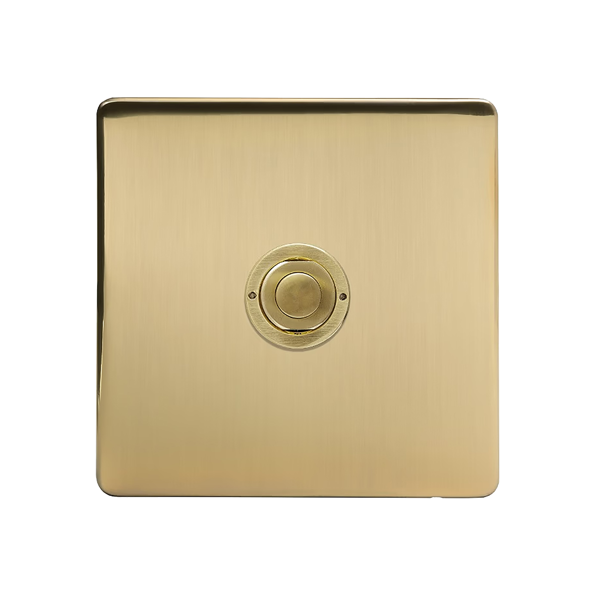 Soho Lighting Brushed Brass 1 Gang 6A 2 Way Push Button Switch