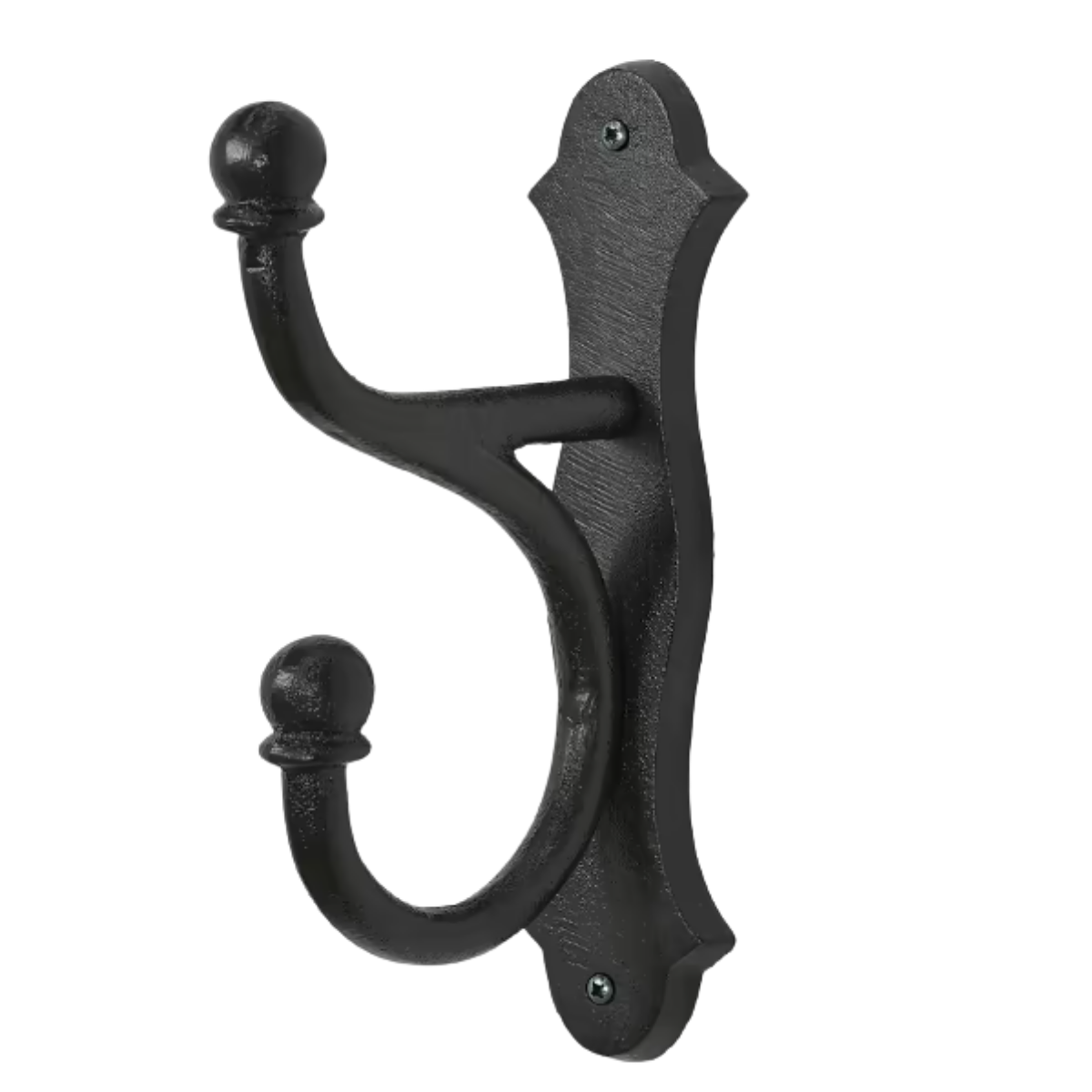 a black coat hook