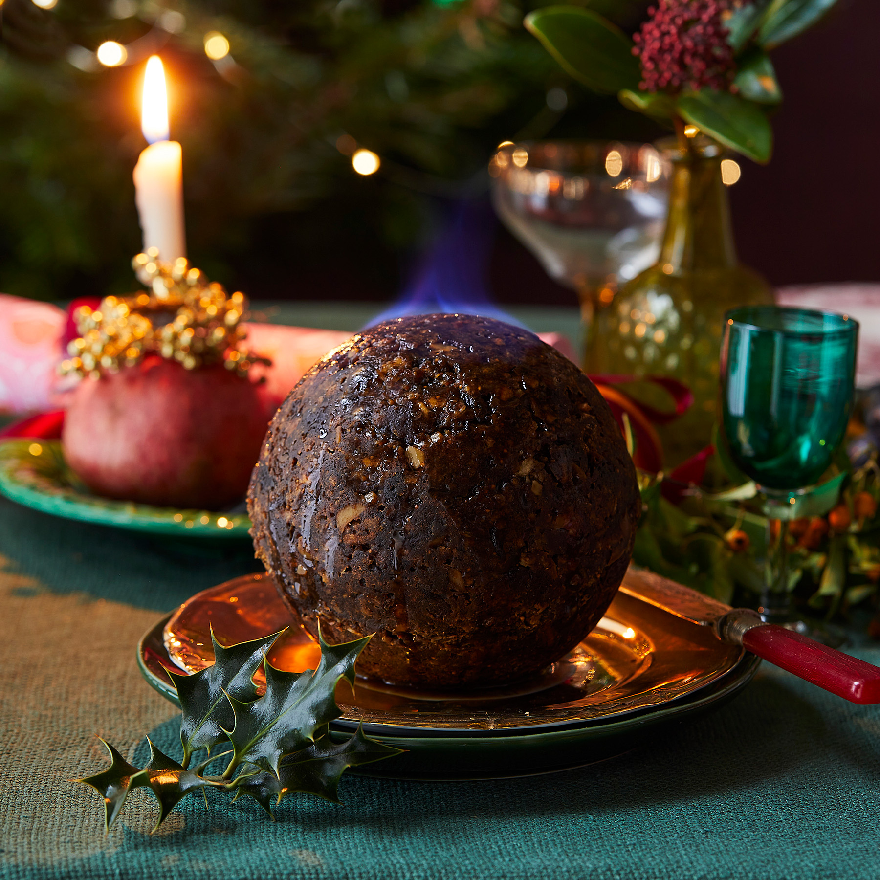 christmas decorating fruit