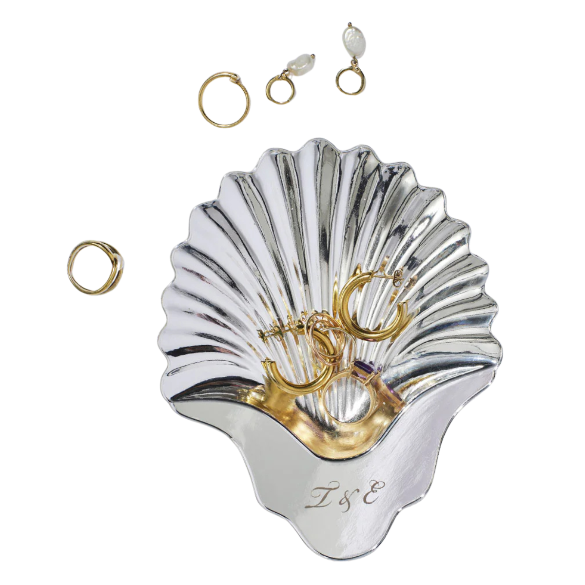 silver shell dish