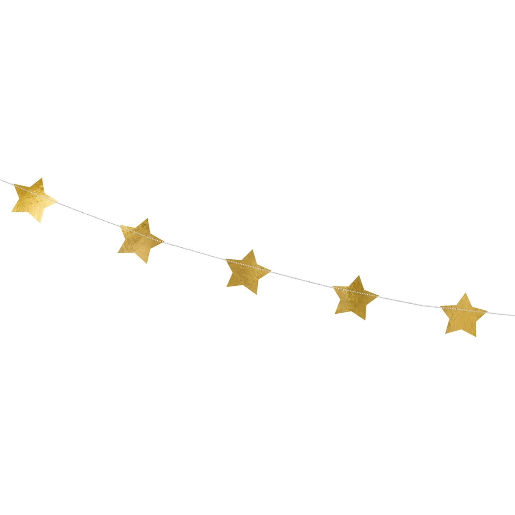 a gold thin star garland