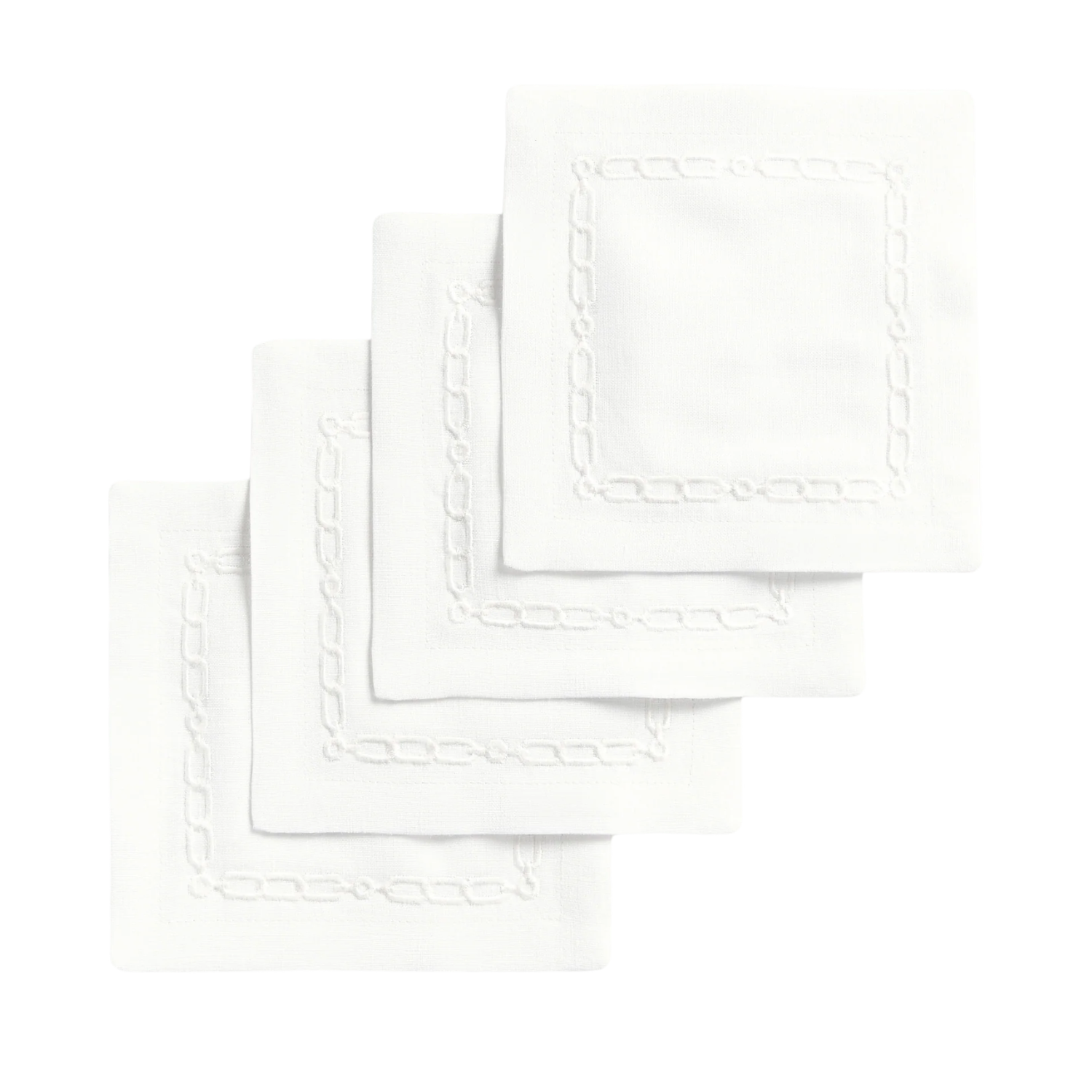 white cocktail napkins