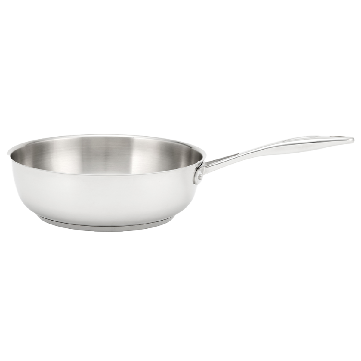 silver deep frying pan