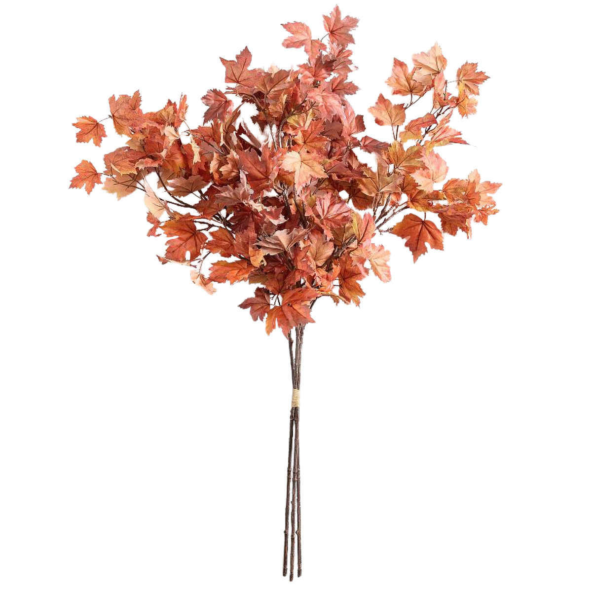 bunch of faux orange maple leaves