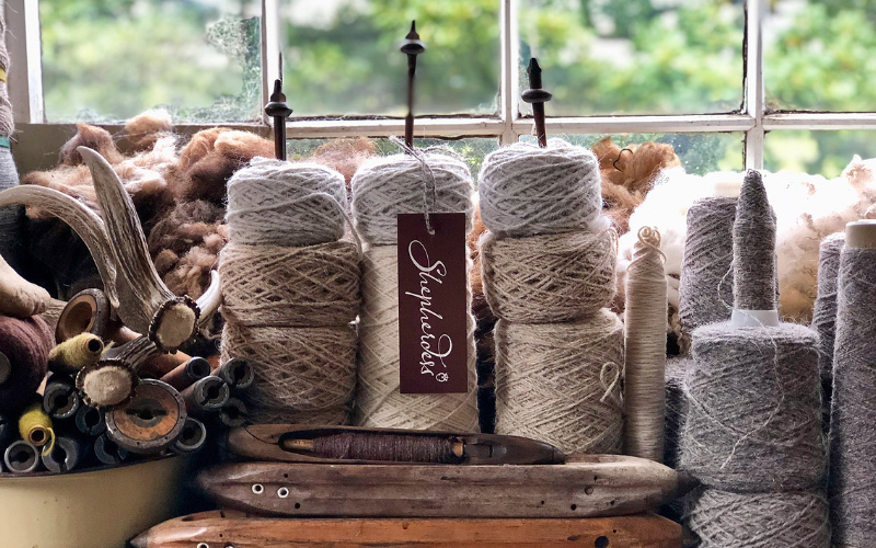 Alison O'Neill's Shepherdess yarn from Shackbalank Farm, Yorkshire