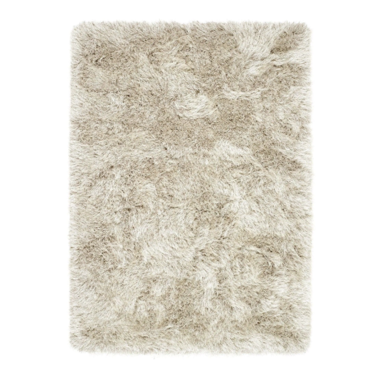 a cream shaggy rug