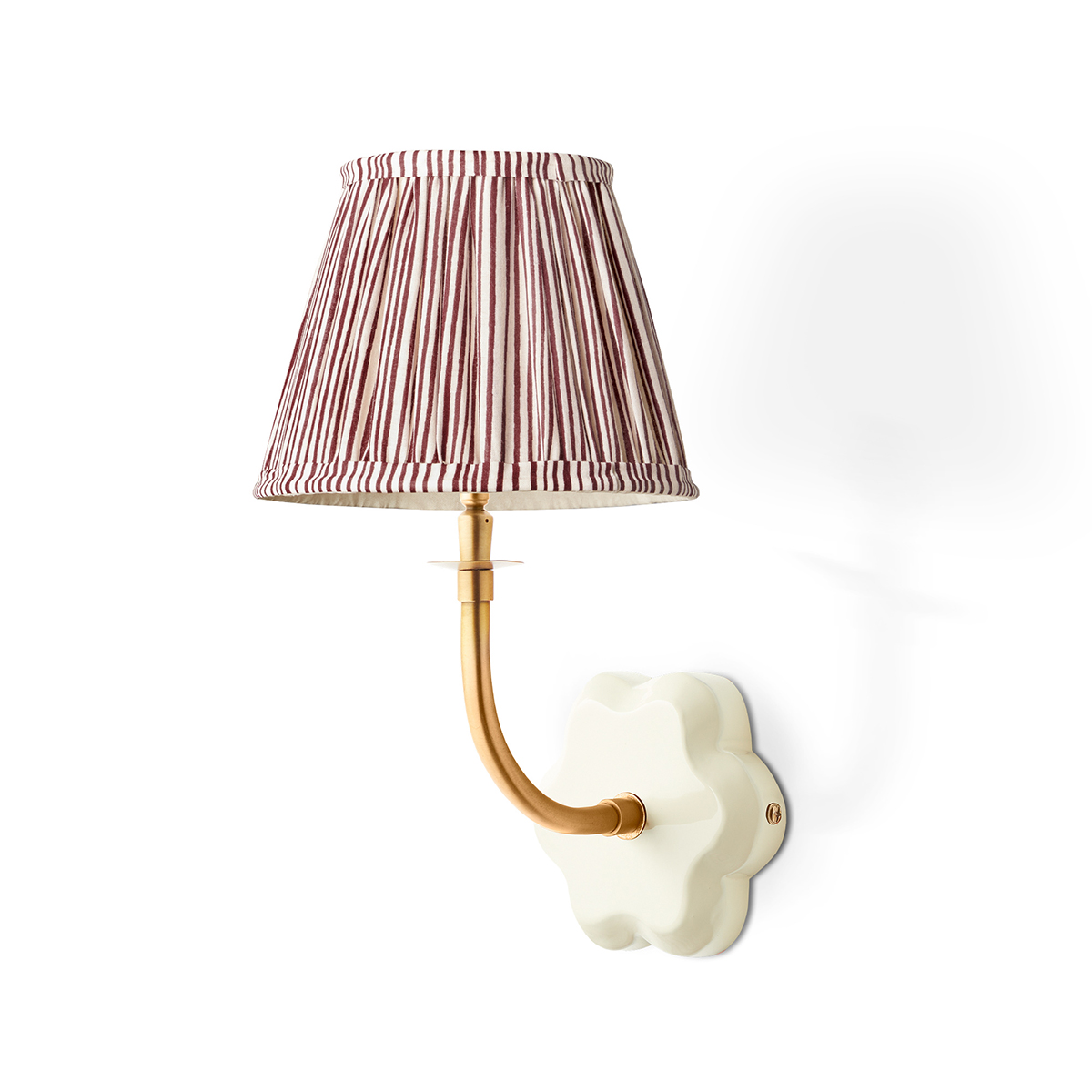 Pooky 20cm Empire Shade In Ruby Candy Stripe Block Printed Cotton