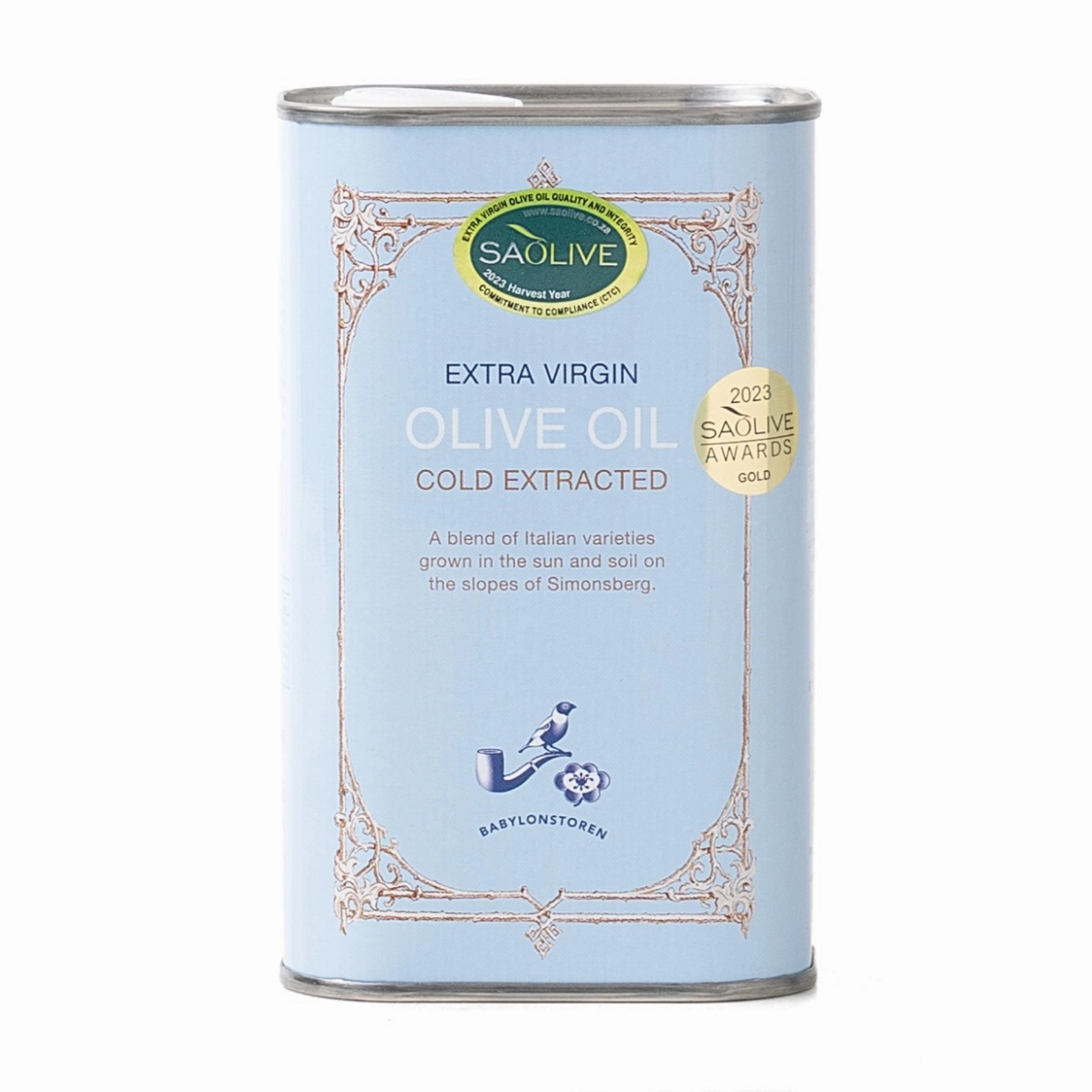  Babylonstoren Extra Virgin Olive Oil Blend, 500ml pictured on a white background