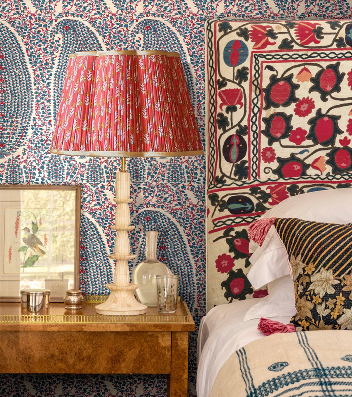 patterned headboard