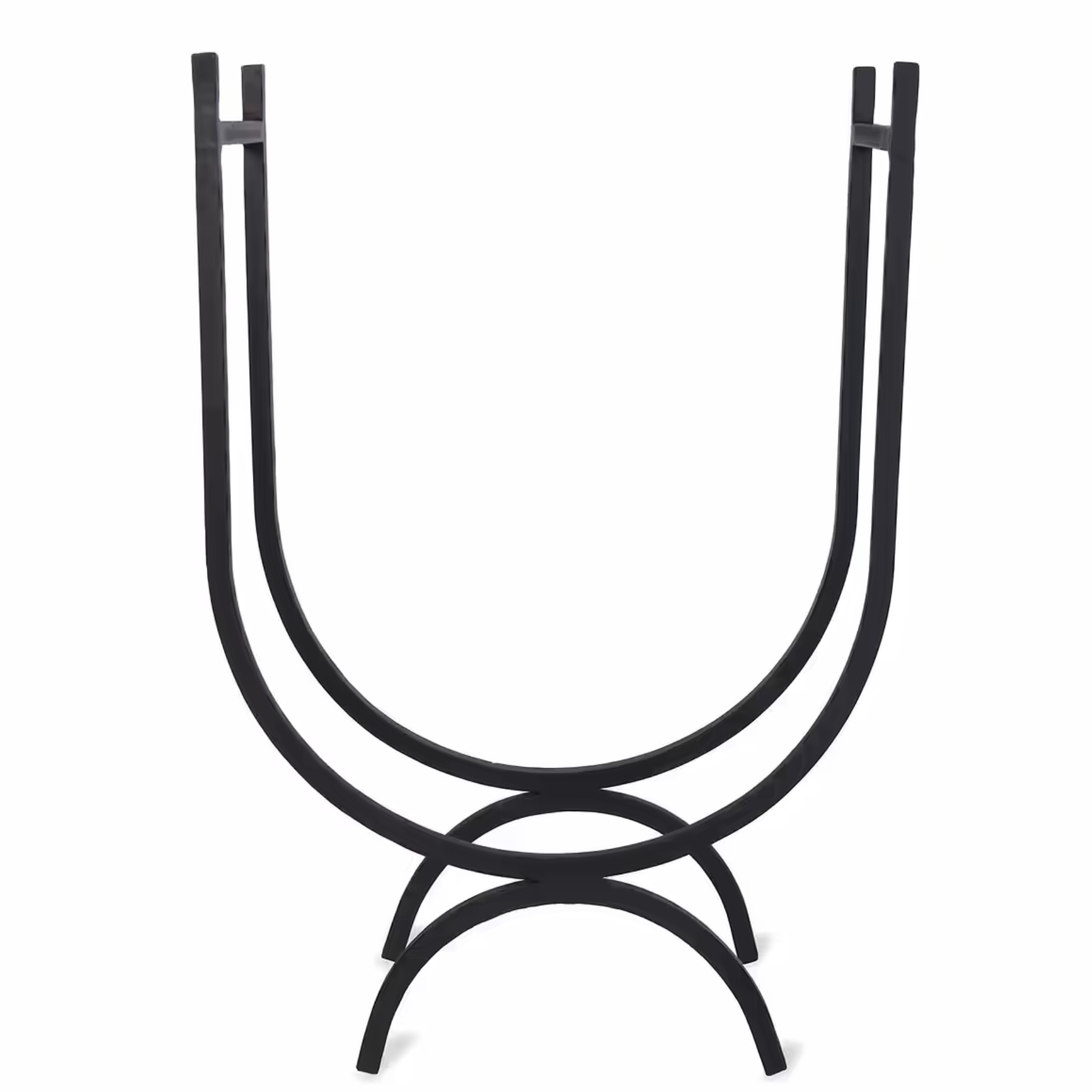 black iron log holder