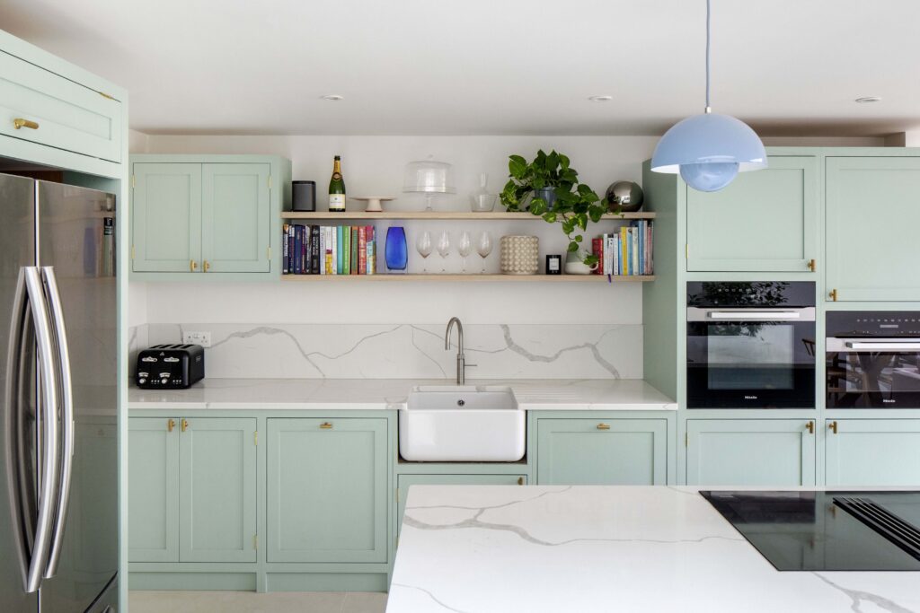 coloured kitchen