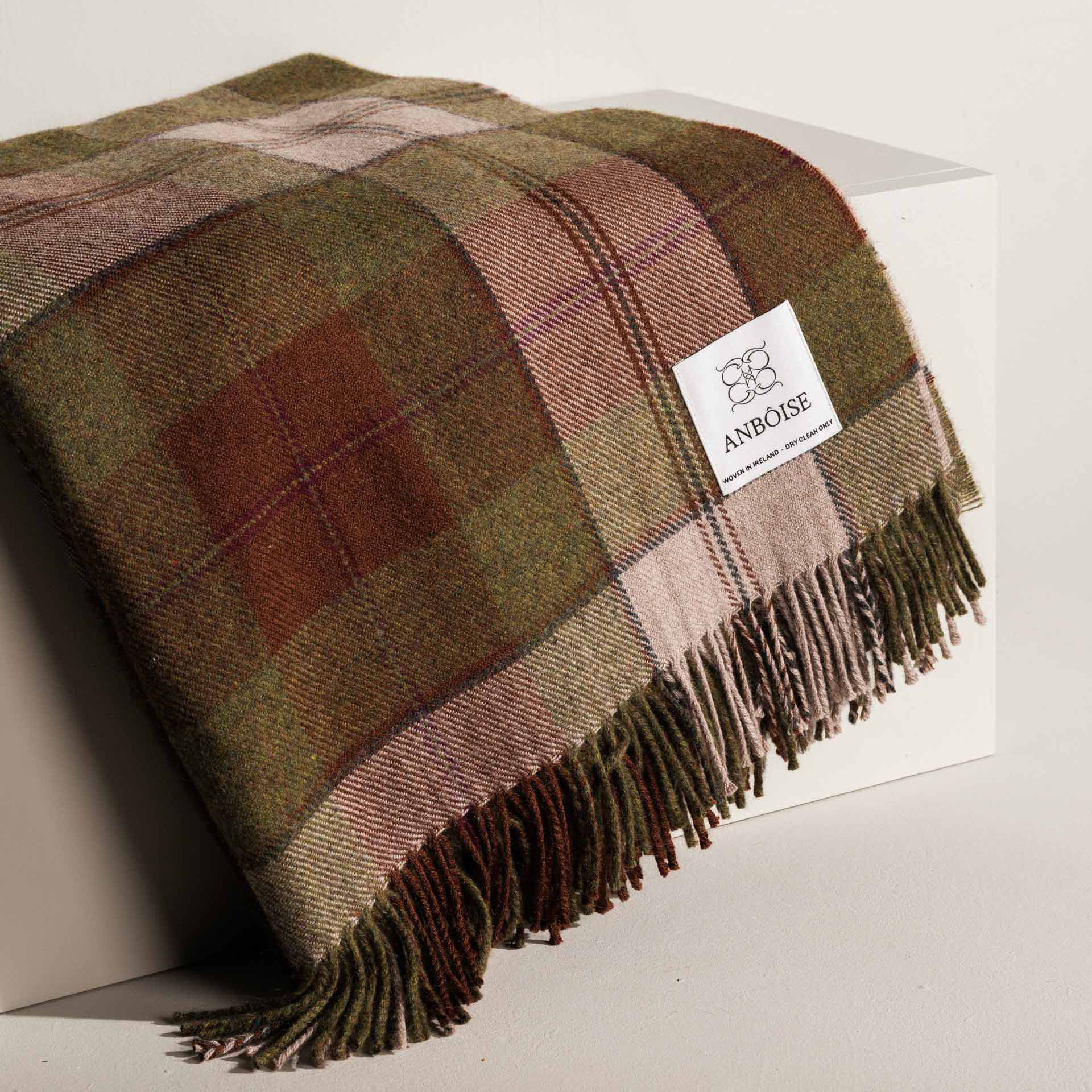 farmhouse throw olive check