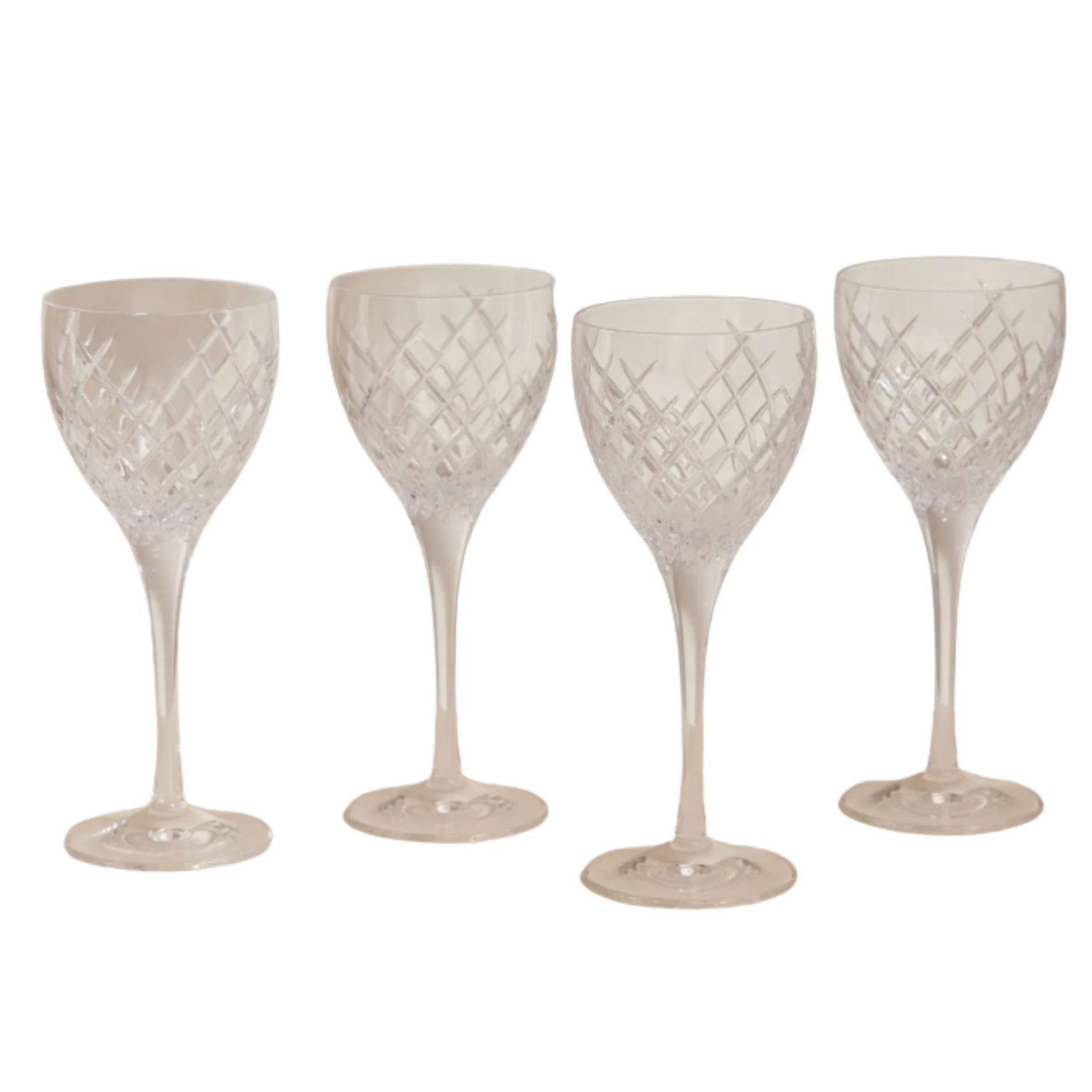 SOHO HOME crystal cut wine glasses