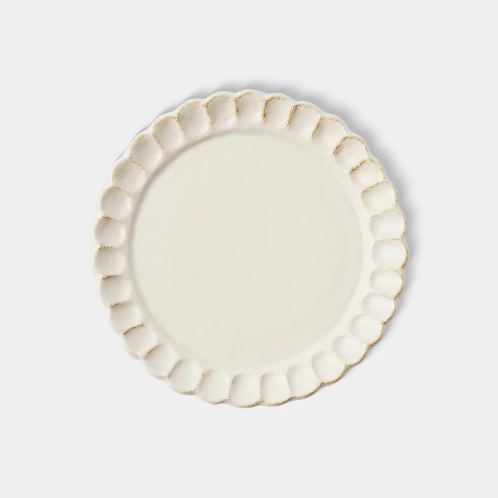 Kaneko Kohyo| Set of 4 Coco Ceramic Dessert Salad Plates (8in/20cm) pictured on a grey background