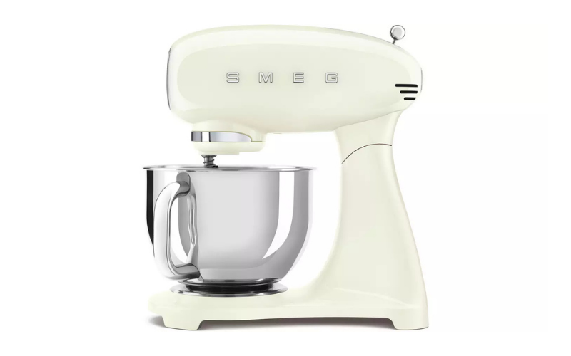 Smeg Stand Mixer in cream on white background