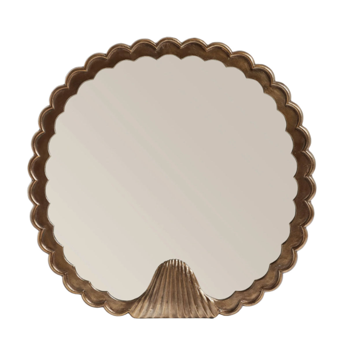 antique brass mirror from oka