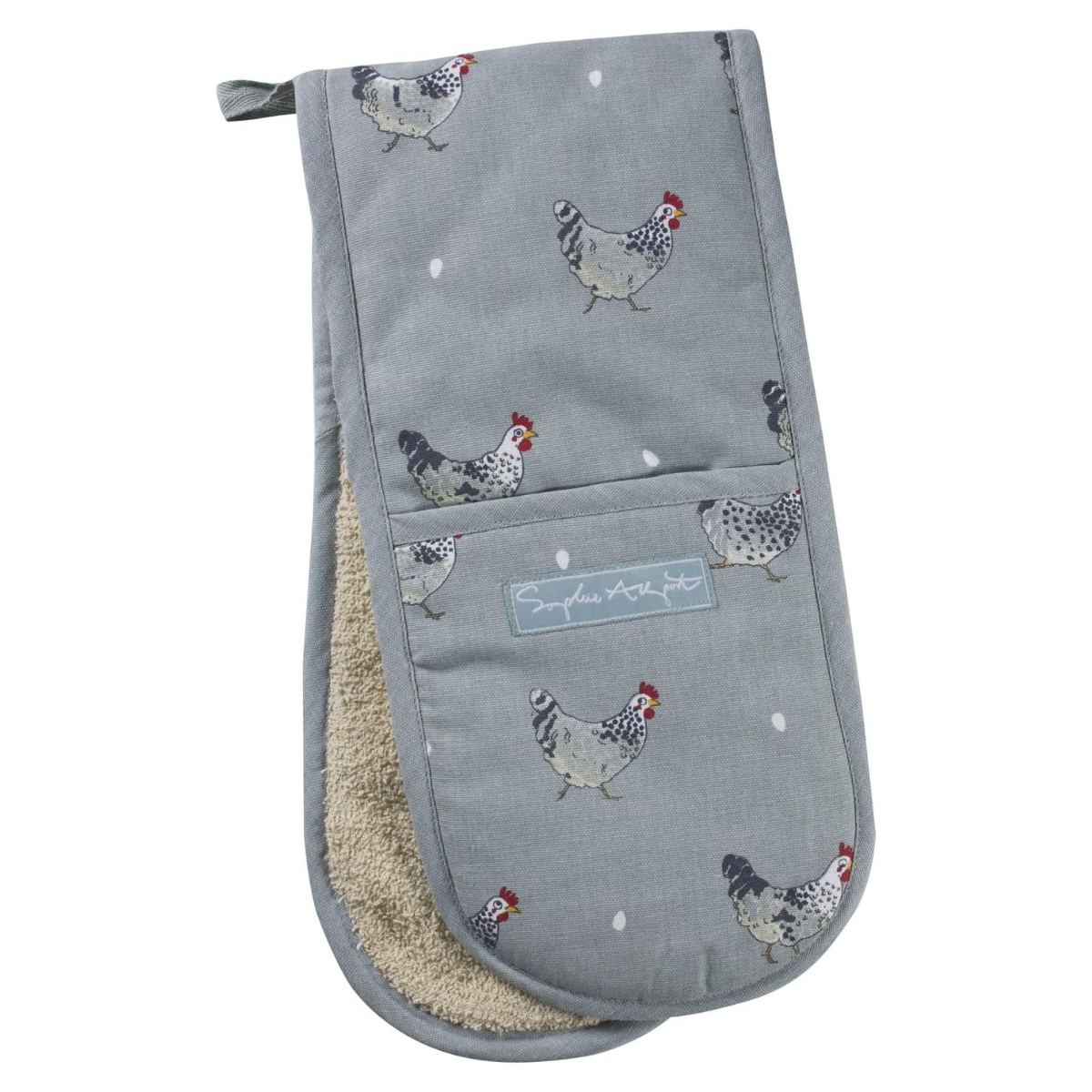 sophie allport grey chickens oven glove
