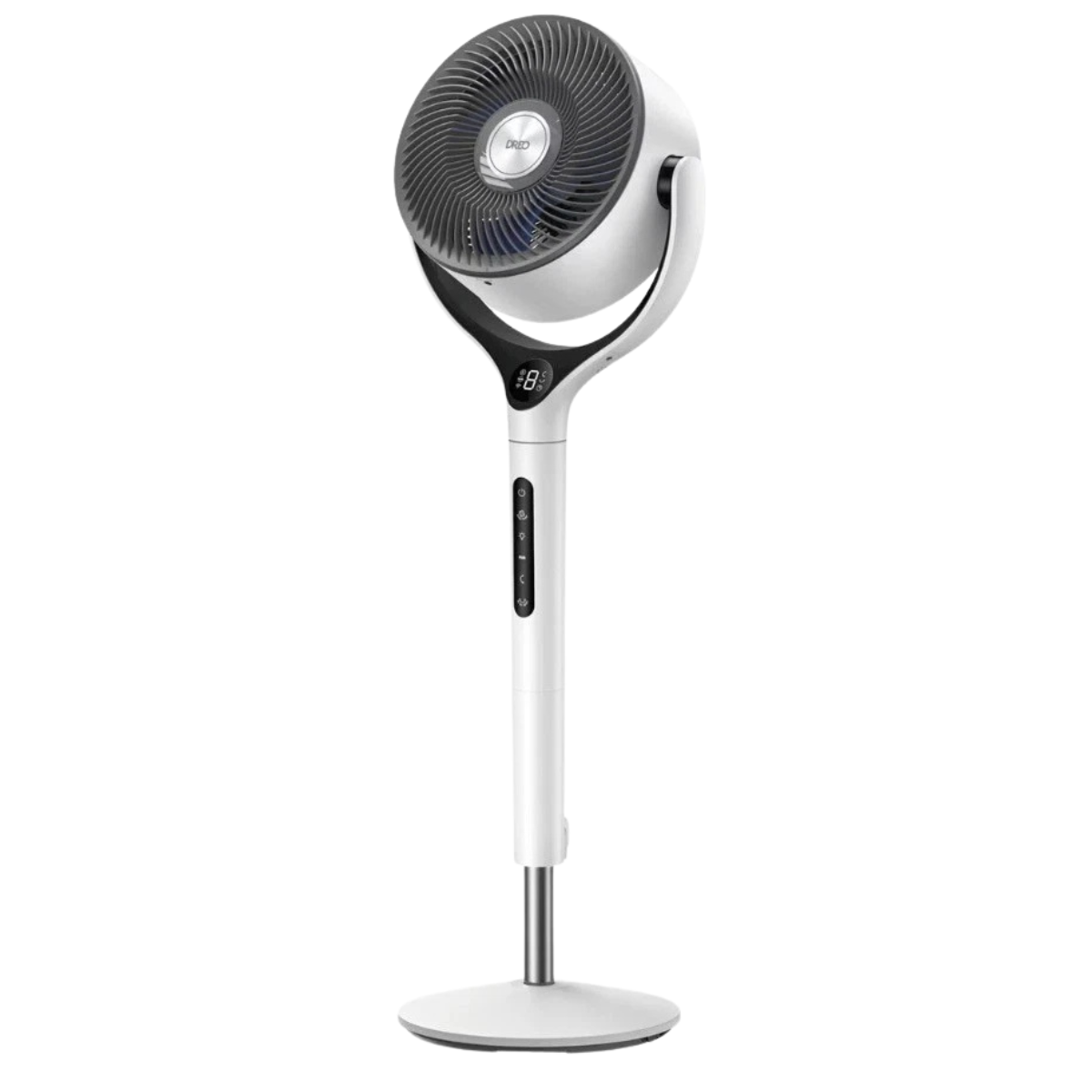 white pedestal fan