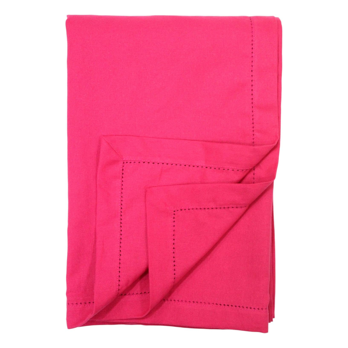 folded magenta tablecloth