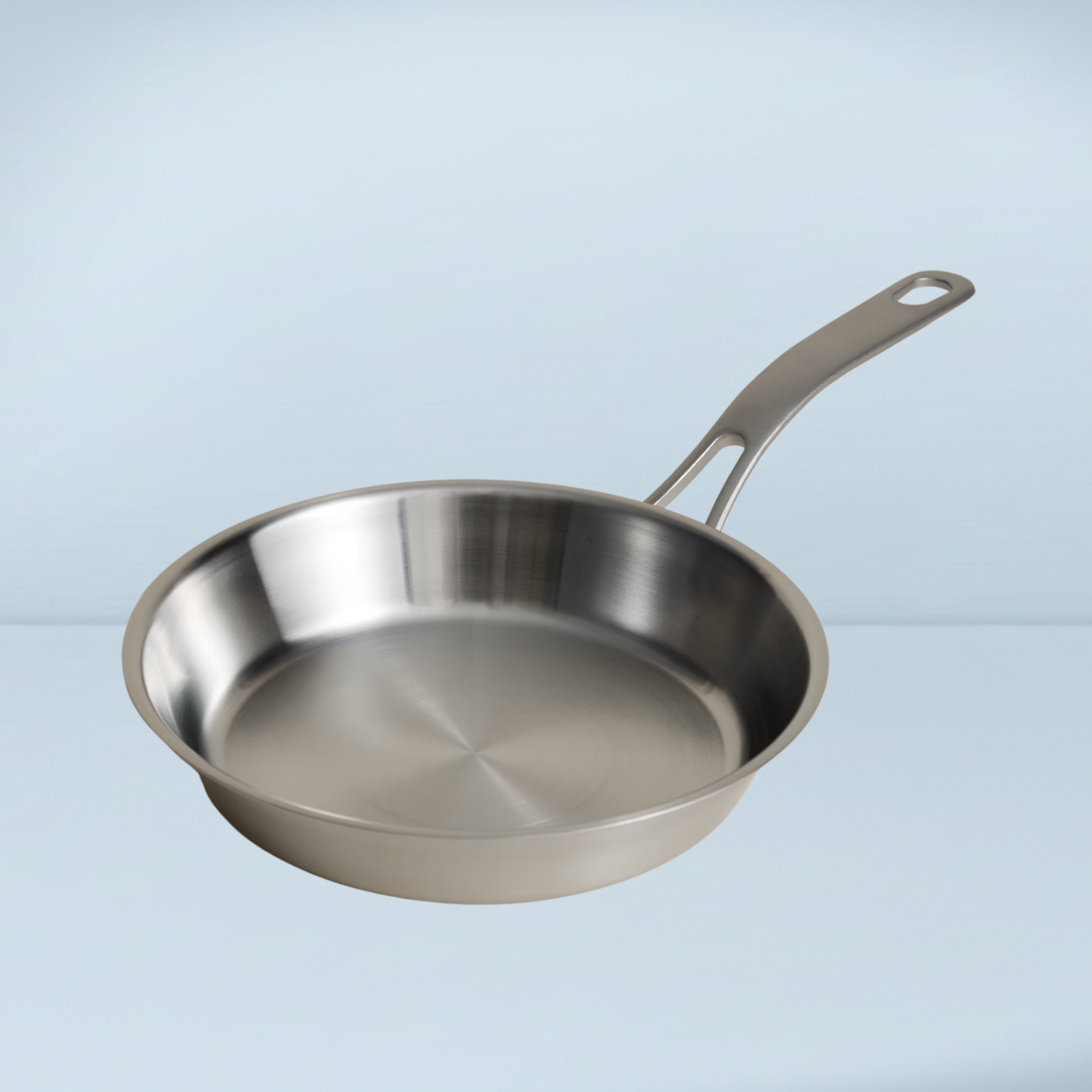 a small silver frying pan