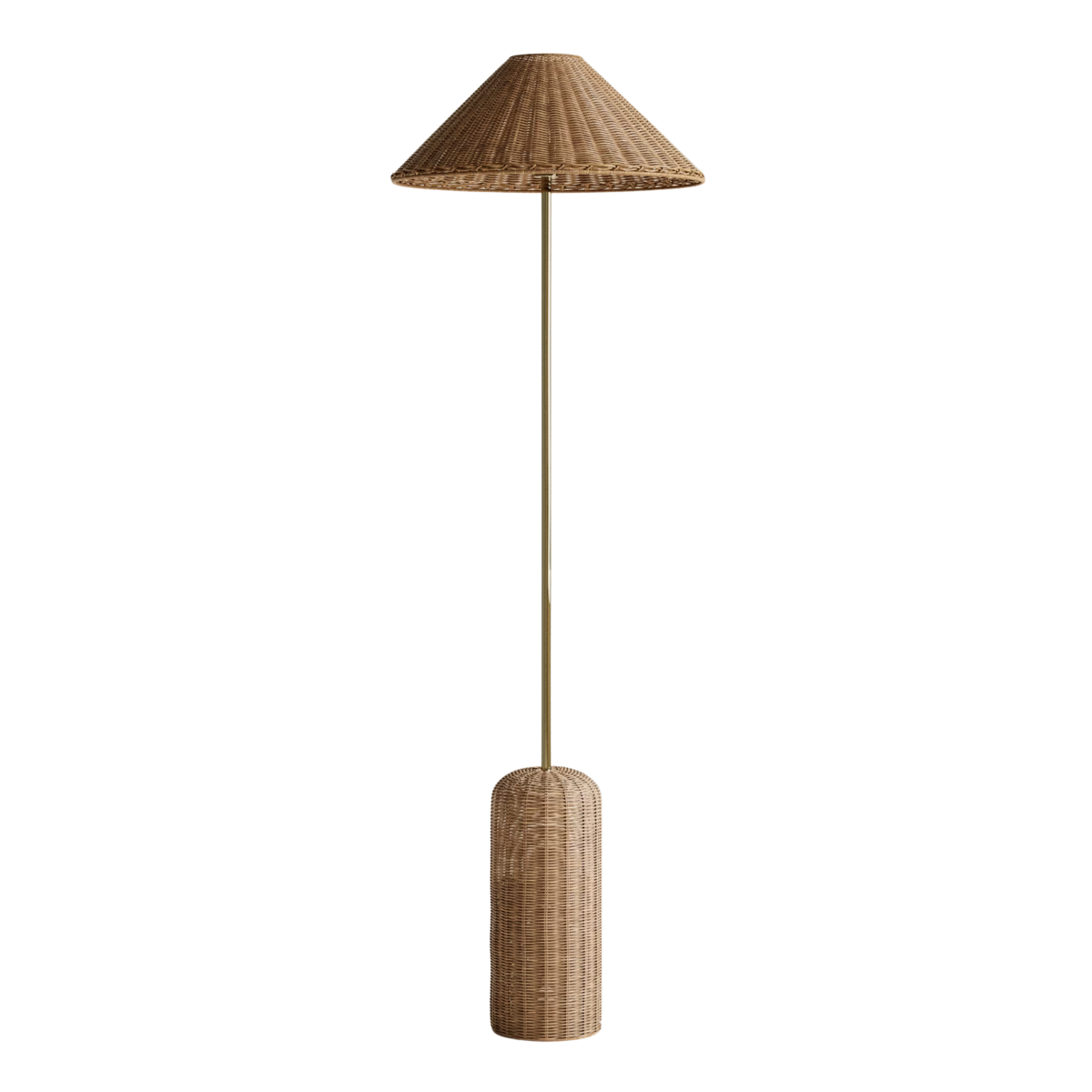 rattan floor lamp