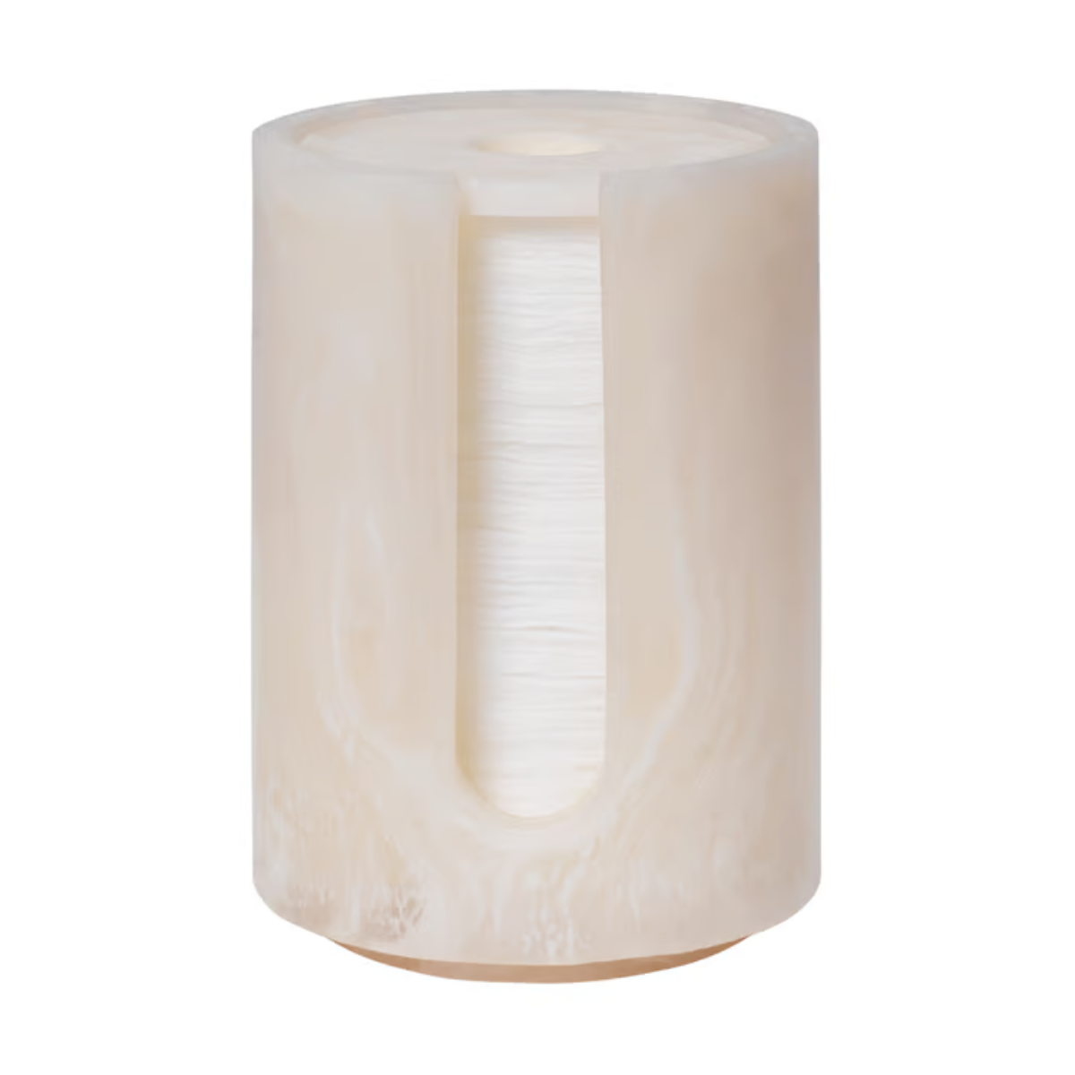 pale pink resin marble cotton pad holder
