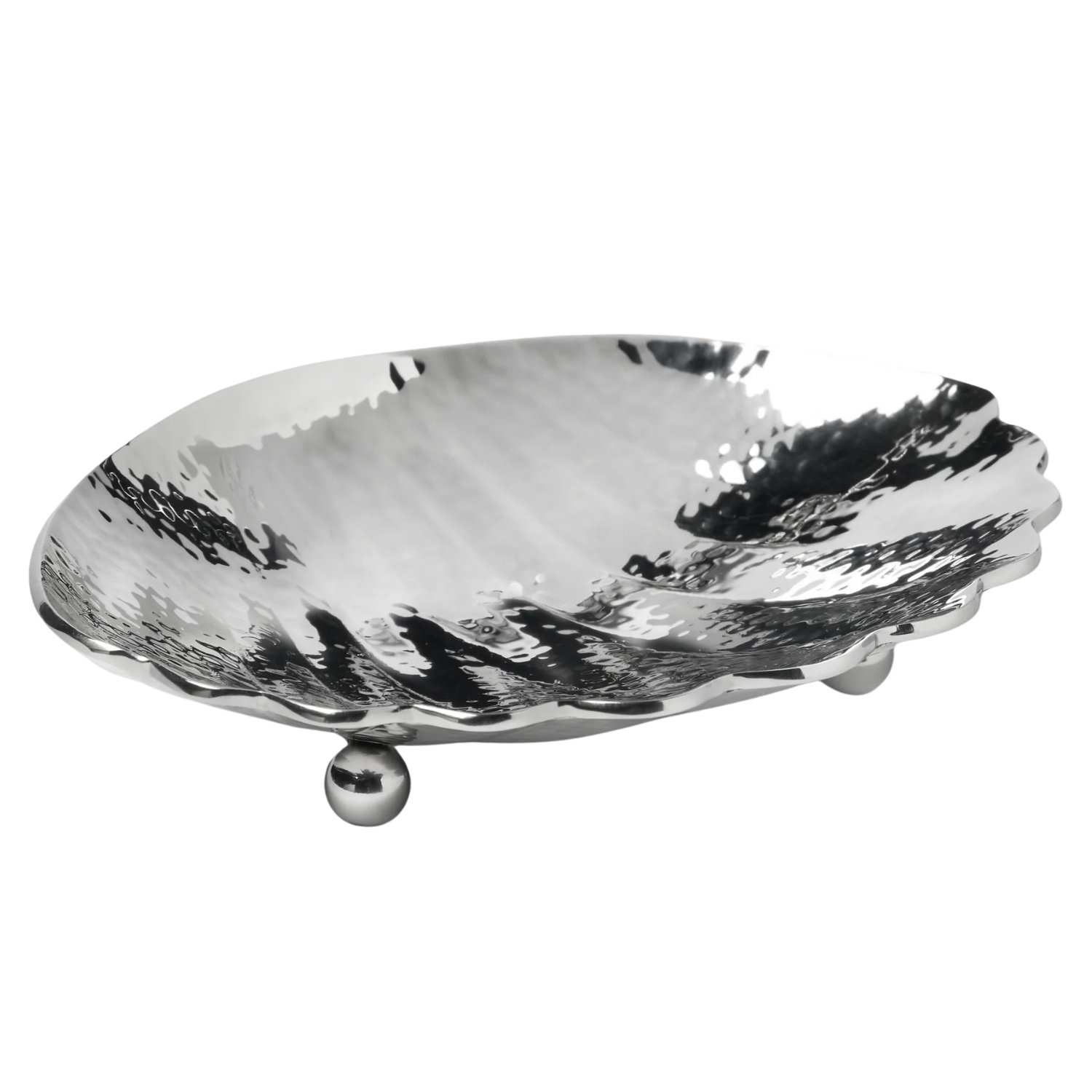 silver shell butter dish