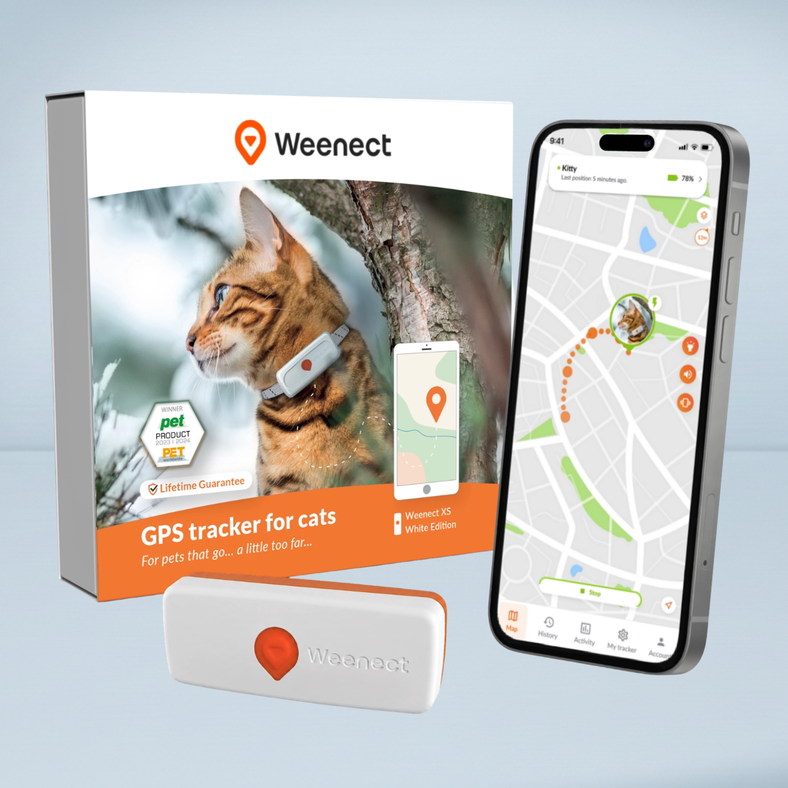 weenect XS gps CAT tracker