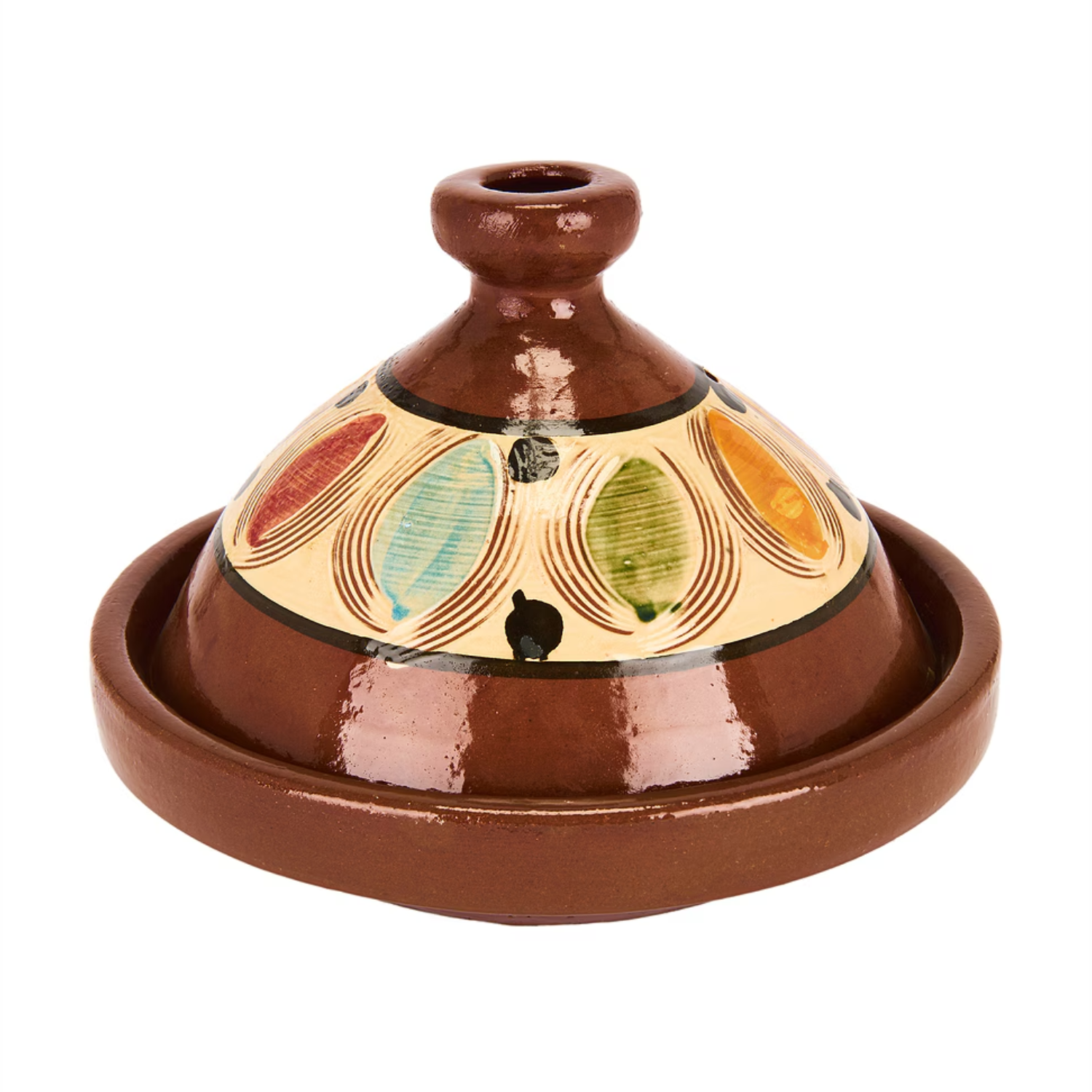 A patterned tagine pot