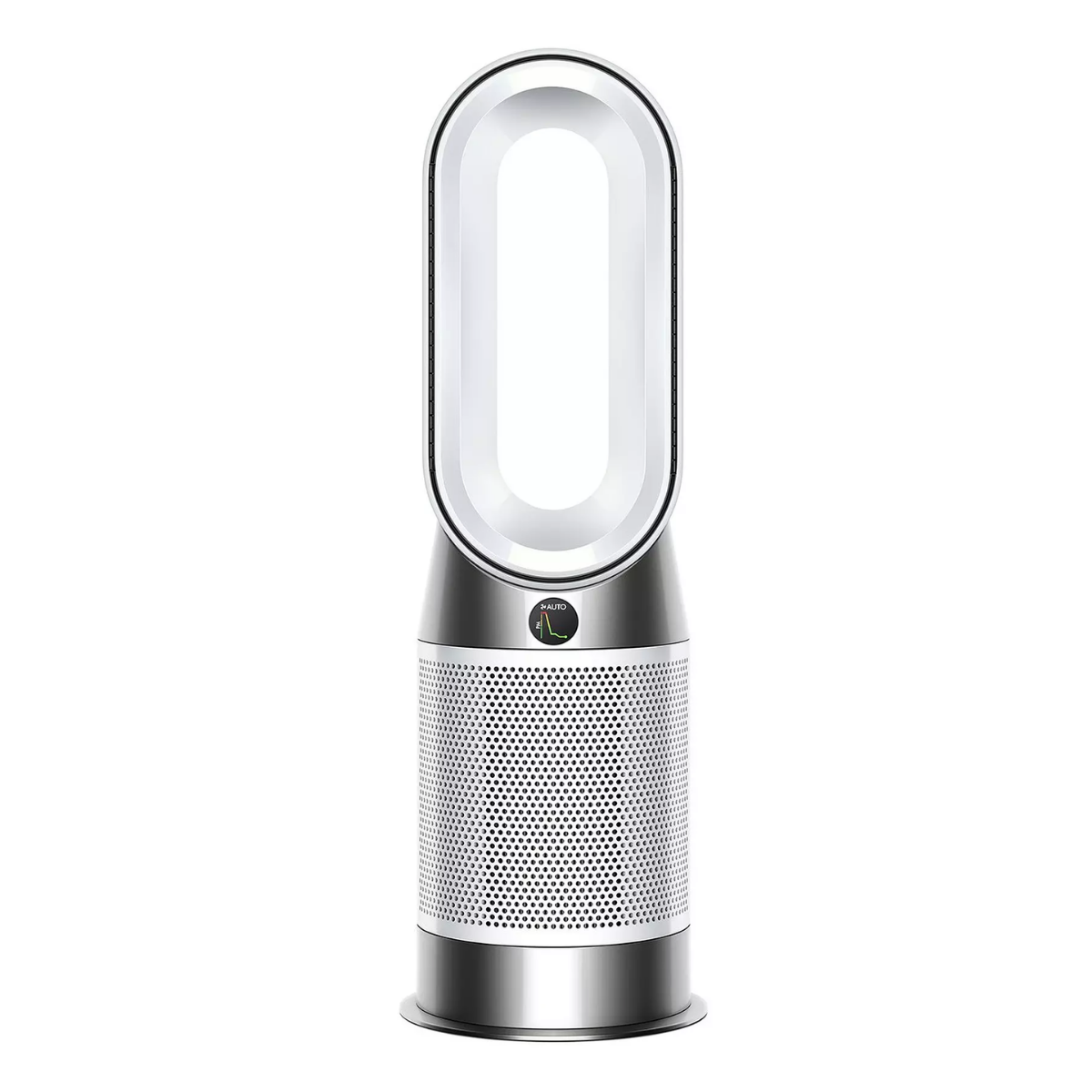a white and silver dyson air purifier and fan