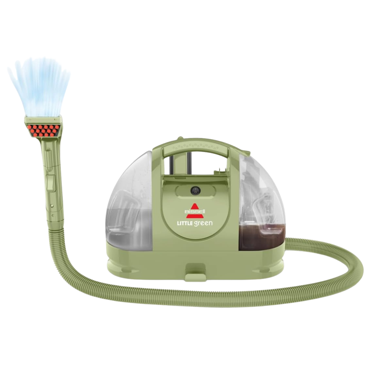 a small green carpet cleaner machine