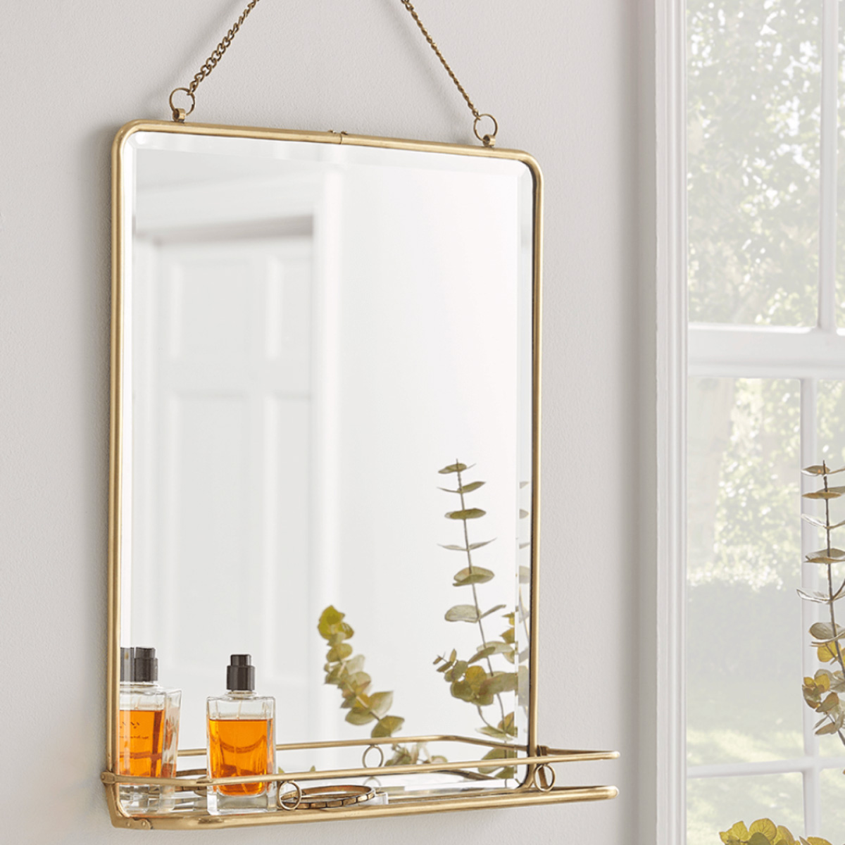 Cox & Cox Antique Brass French Folding Mirror