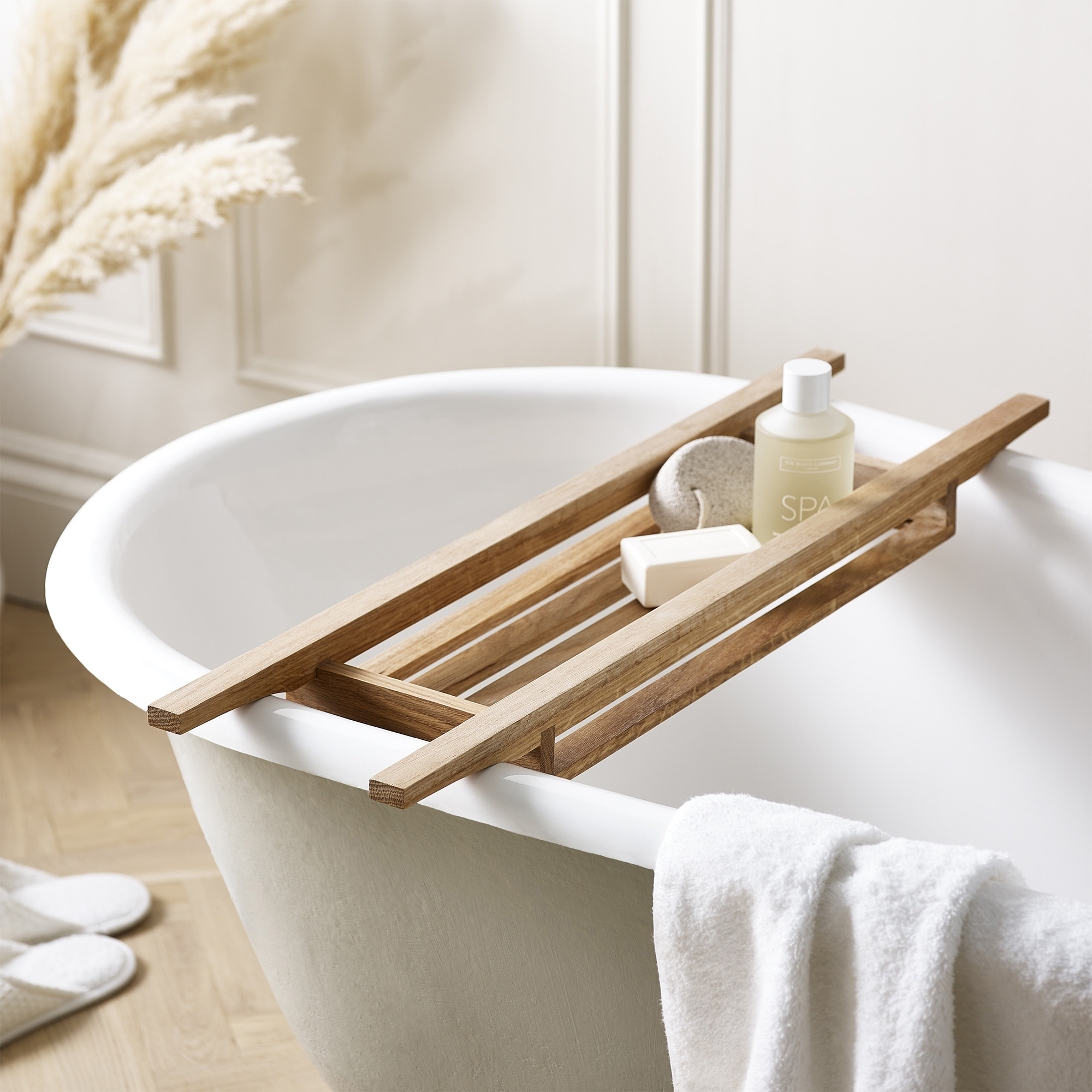 wood bath tray