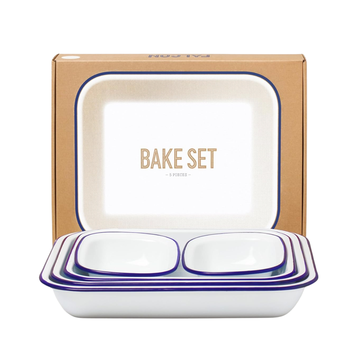 Falcon Enamelware 5-Piece Enamel Bake Set