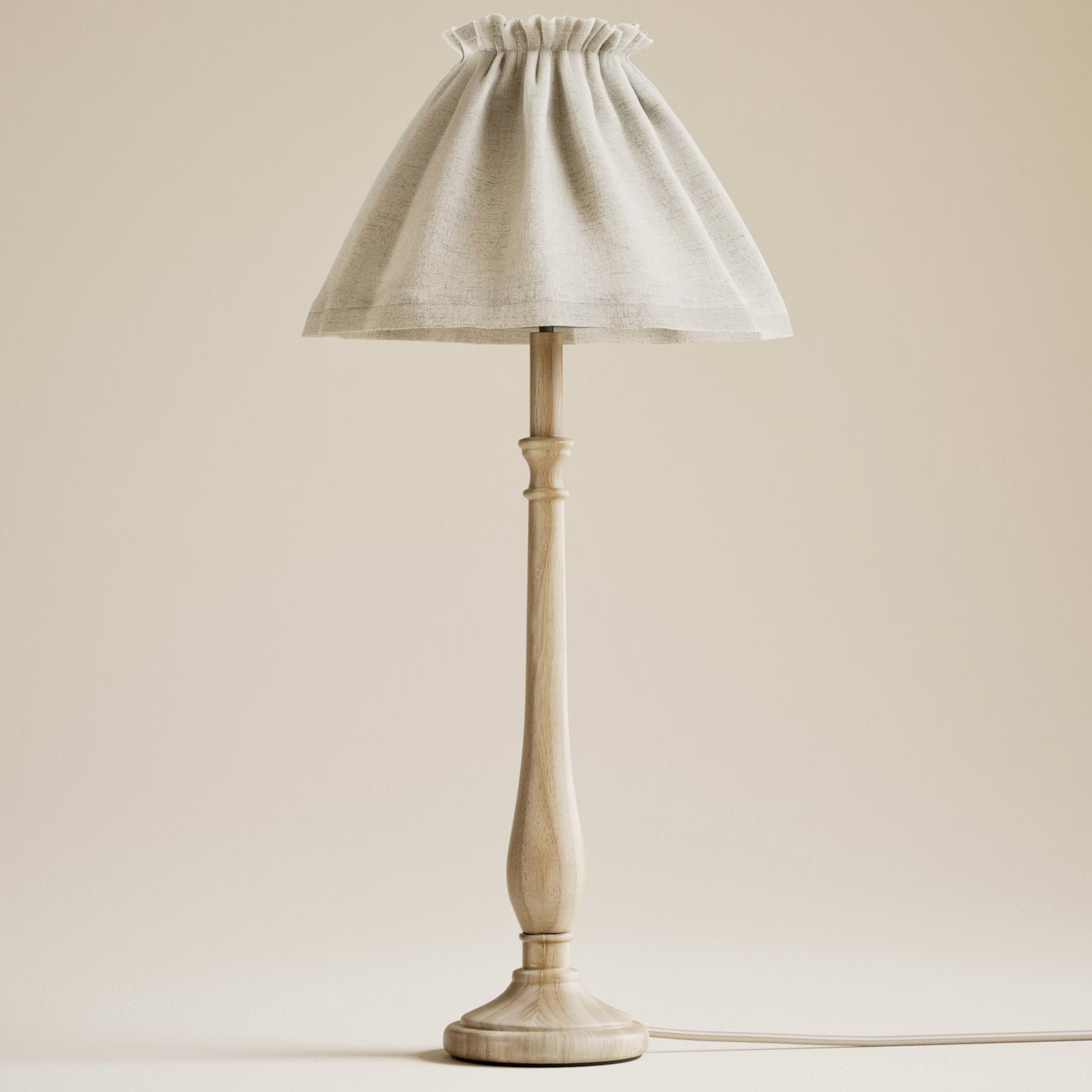 Flow Wooden Skirt Shade Table Lamp