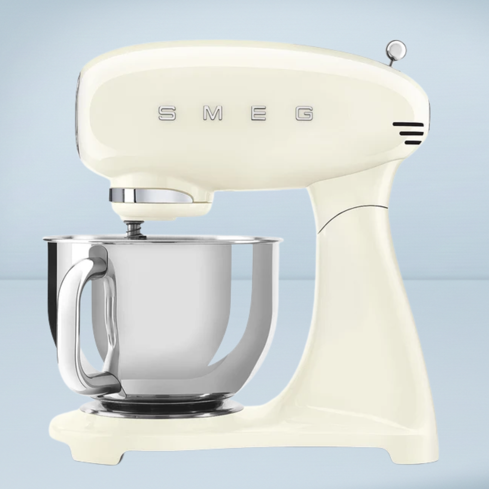 cream white smeg stand mixer