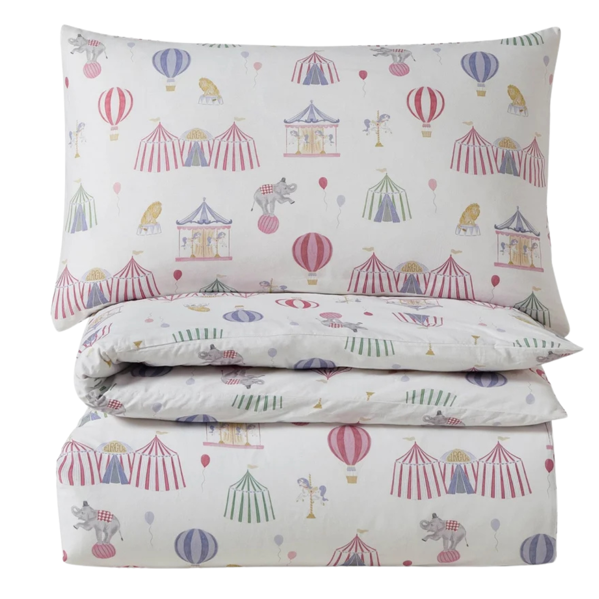 circus print kids bedding