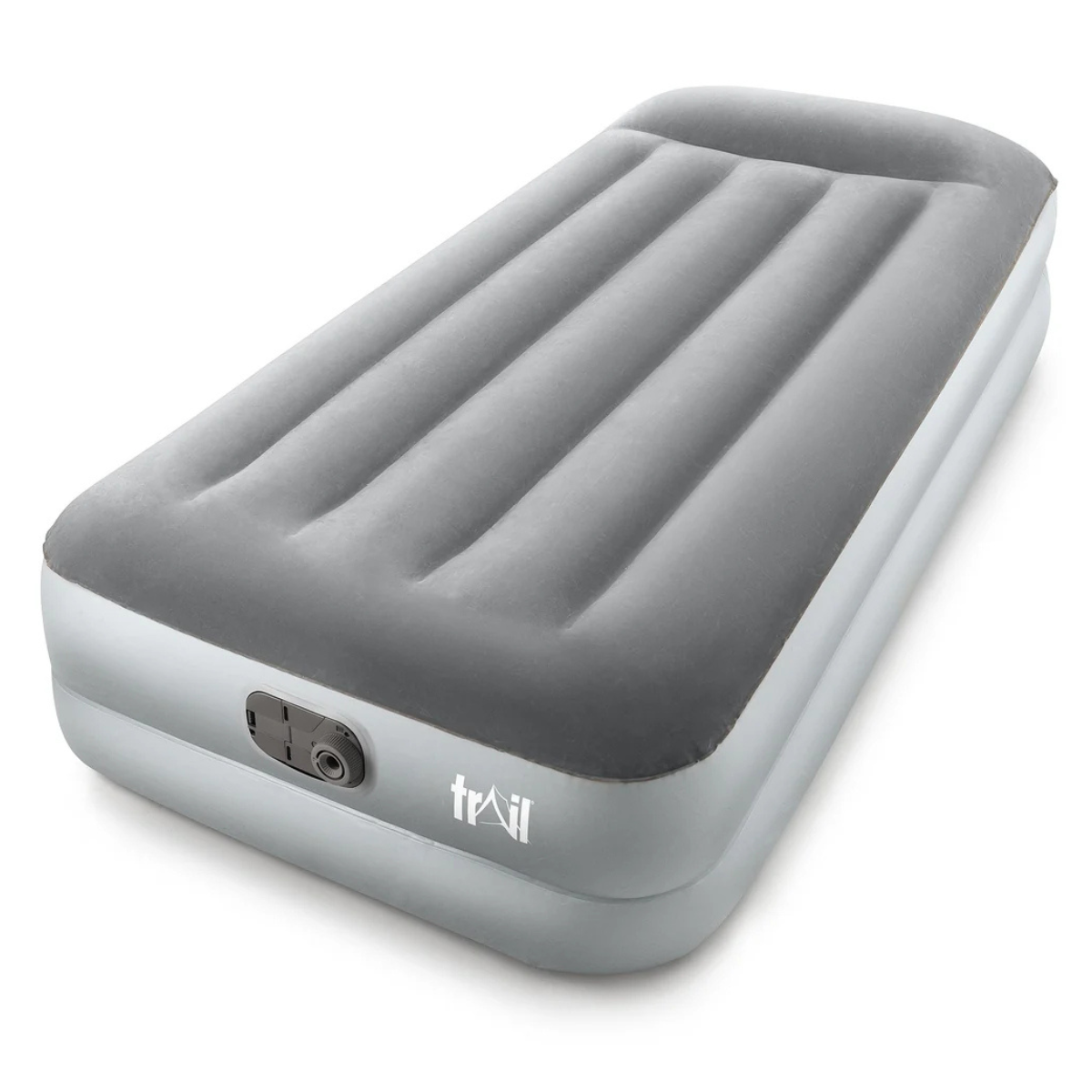 a two tone grey single air bed