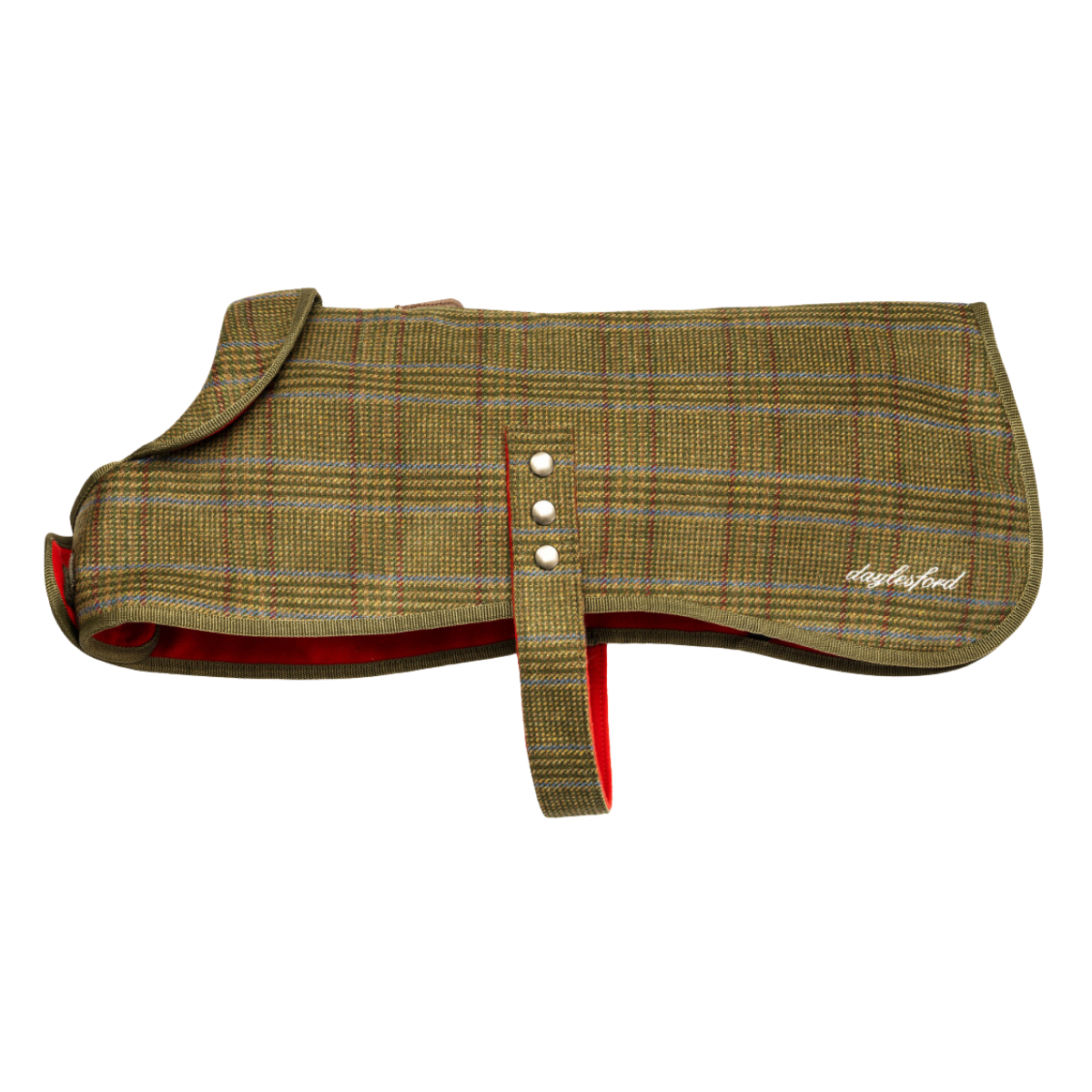 green tweed dog jacket