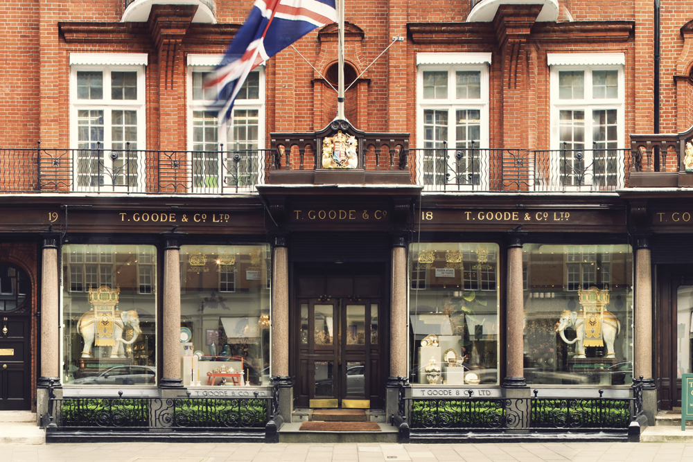 Thomas Goode & Co Mayfair luxury emporium Royal Family The Queen The Prince Of Wales porcelain Sir Elton John historic Royal Warrant