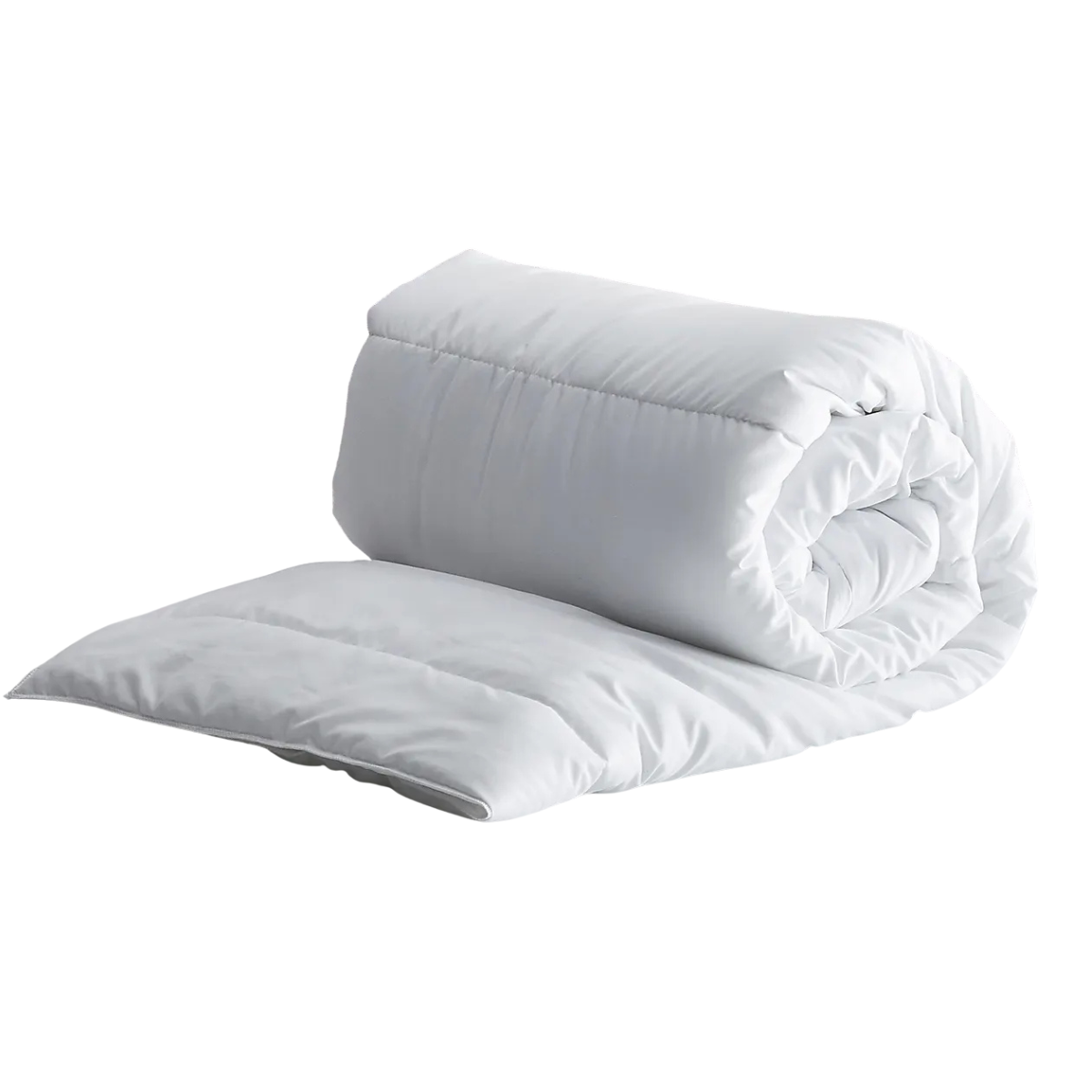 a duvet rolled up