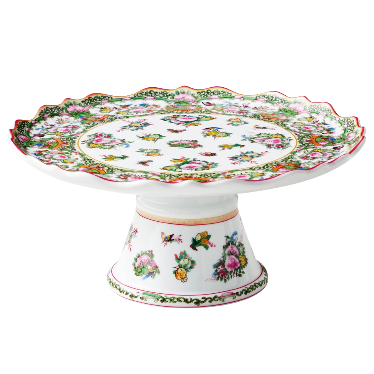 traditional floral cake stand