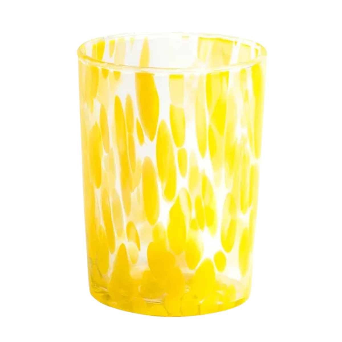 yellow speckled tumbler