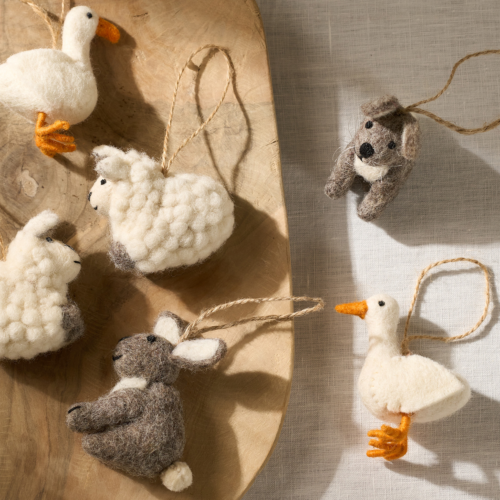 ANIMAL FELT TREE DECORATIONS