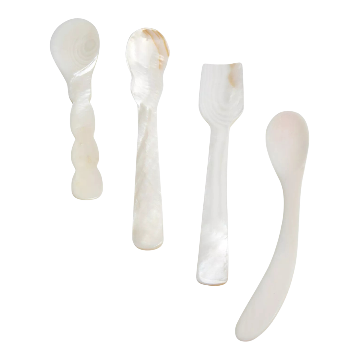 a set of 4 mother of pearl dessert spoons