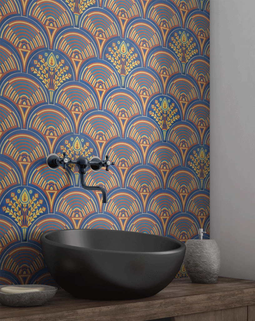 Cressida Bell Bloomsbury Group Quentin Bell Vanessa Bell Virginia Wolf Charleston Turkish pottery textiles African prints Royal College Of Art St Martin's London Villa Lagoon Tile tile tiles fish interiors interior decor decorating home homes England Engl