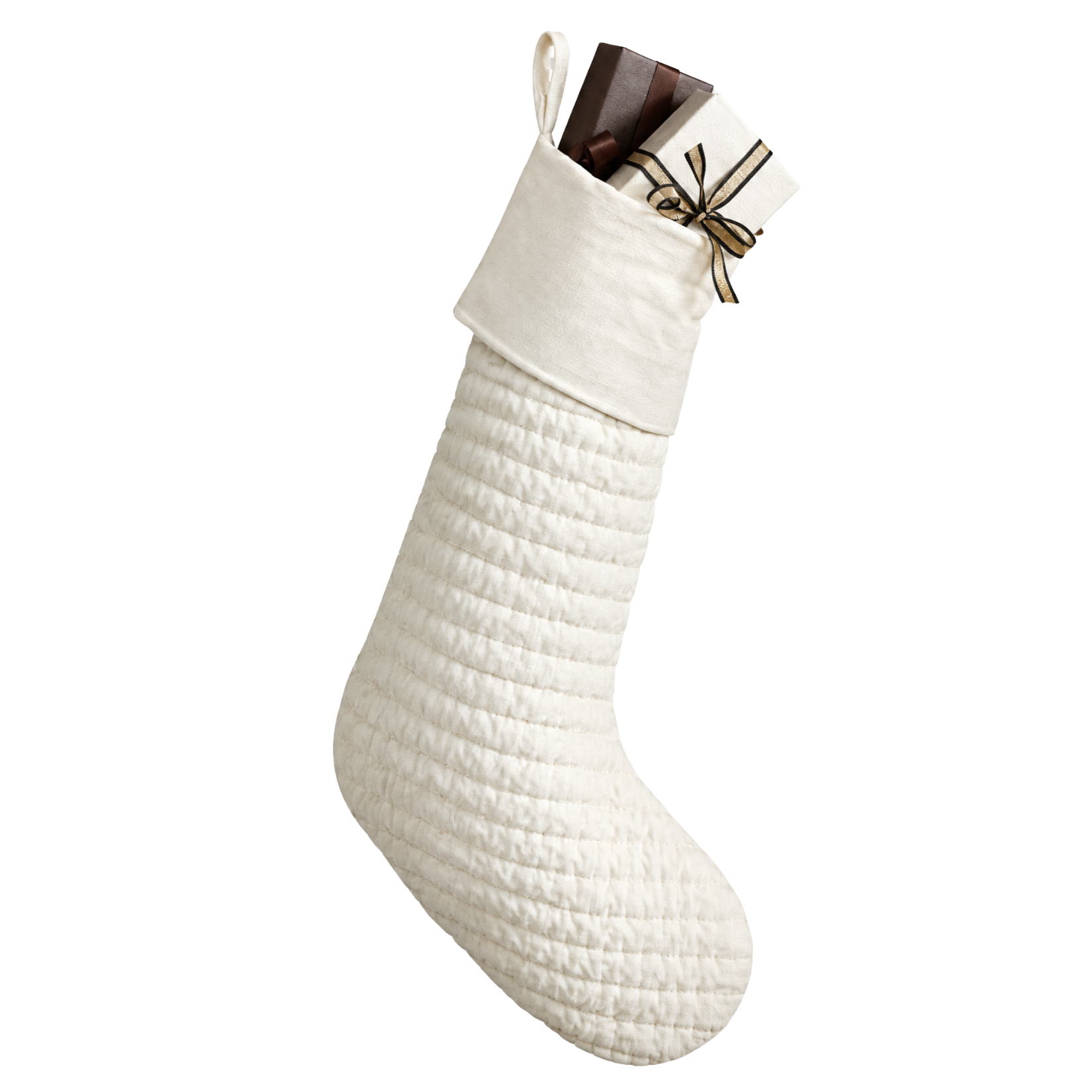 white velvet stocking