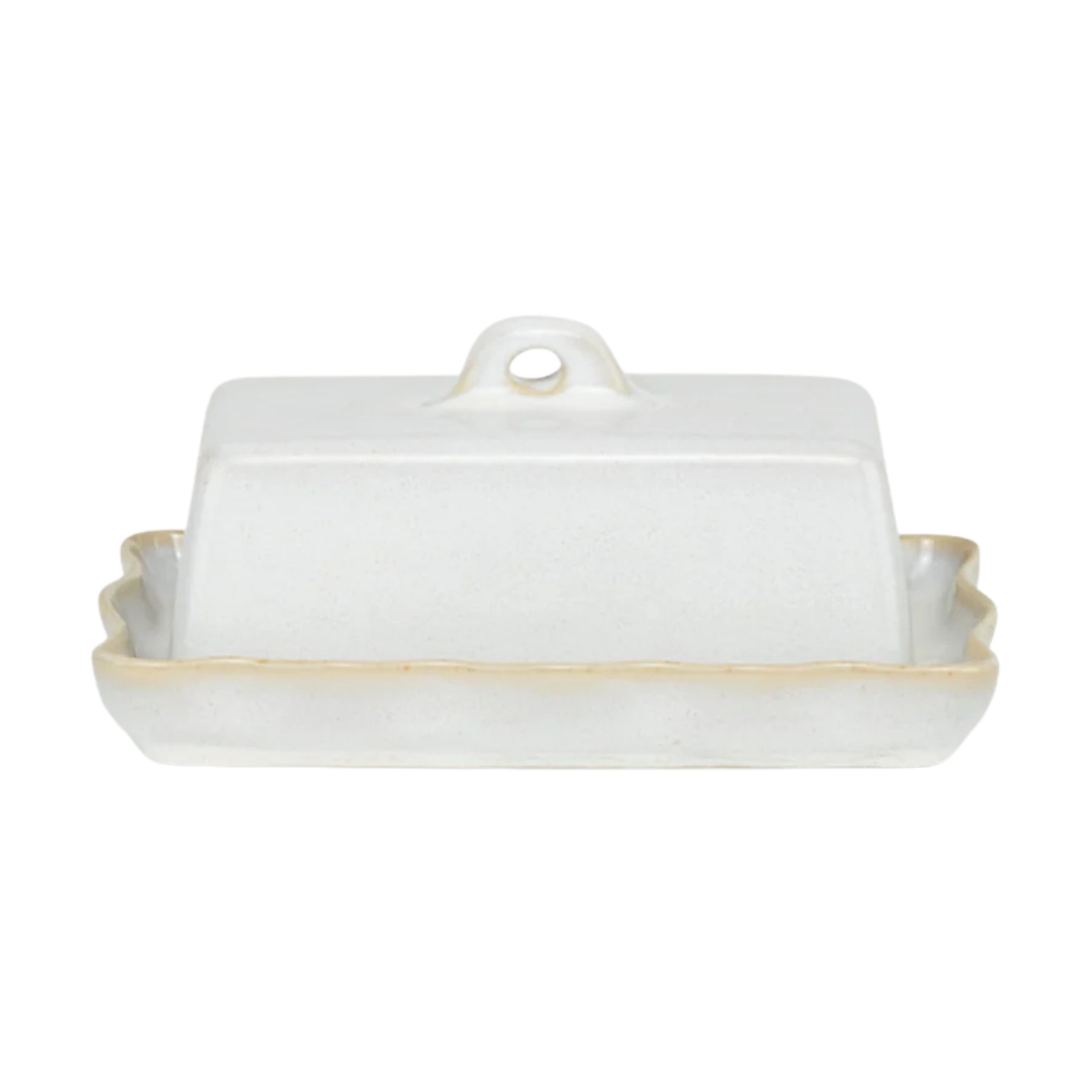 wavy edge butter dish