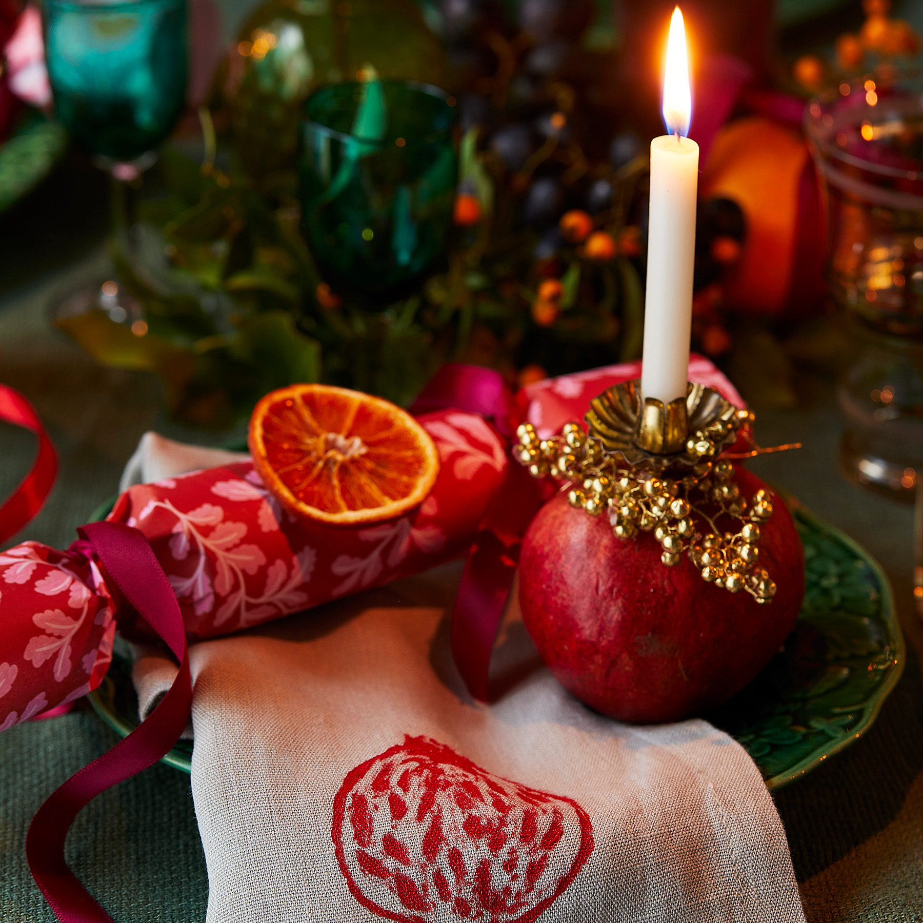 christmas decorating fruit